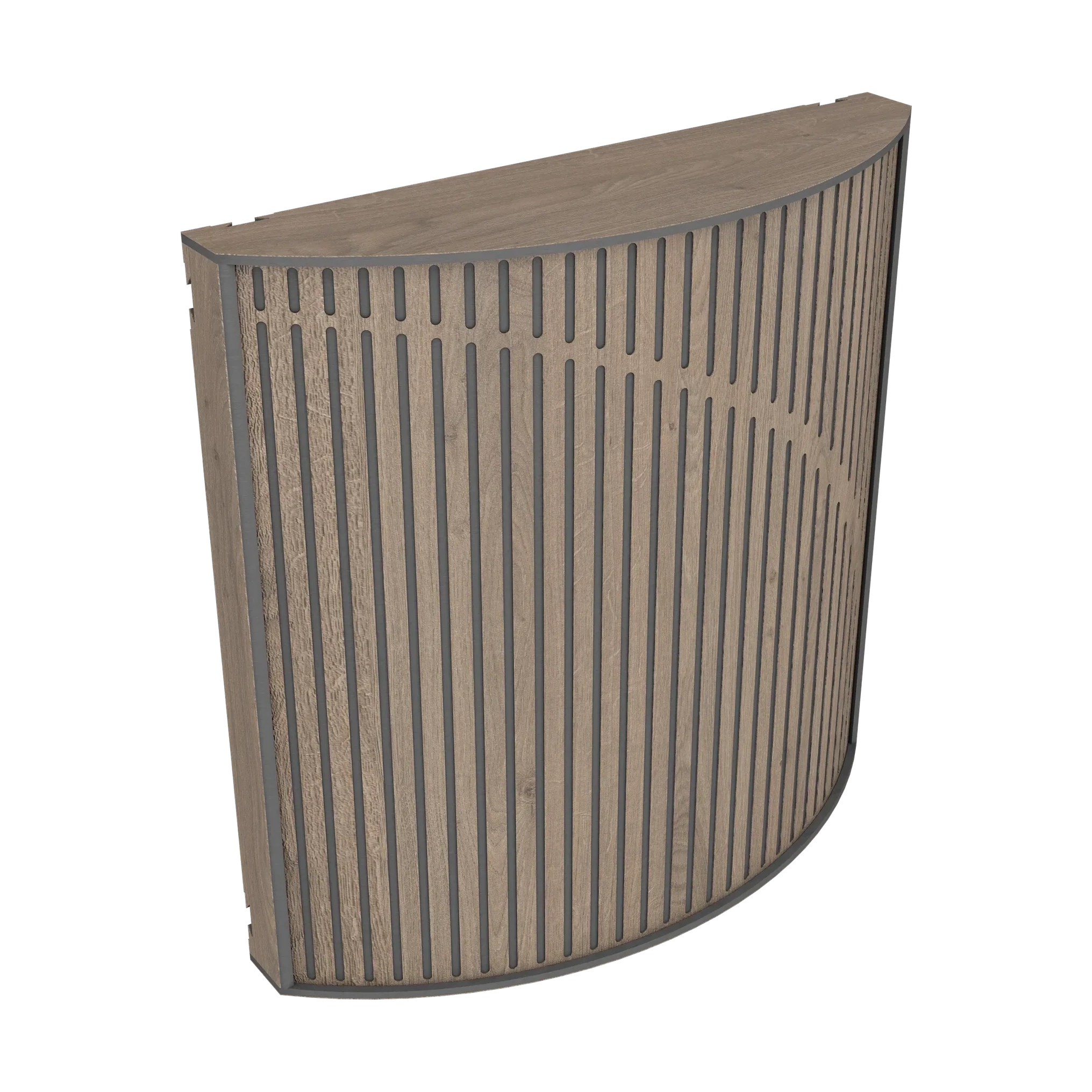 Vicoustic Cinema Round Ultra Fuser Sound Diffuser Acoustic Panel in Brown Oak