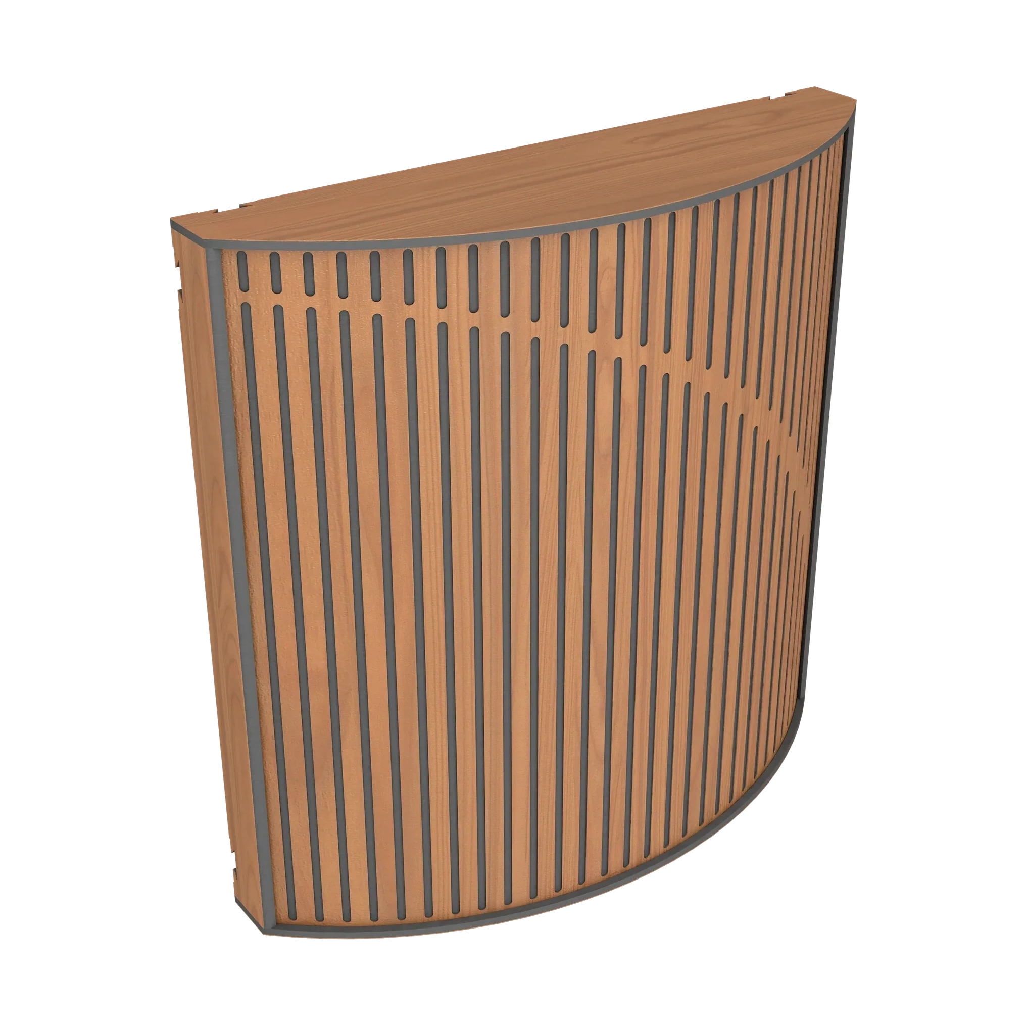 Vicoustic Cinema Round Ultra Fuser Sound Diffuser Acoustic Panel in Locarno Cherry