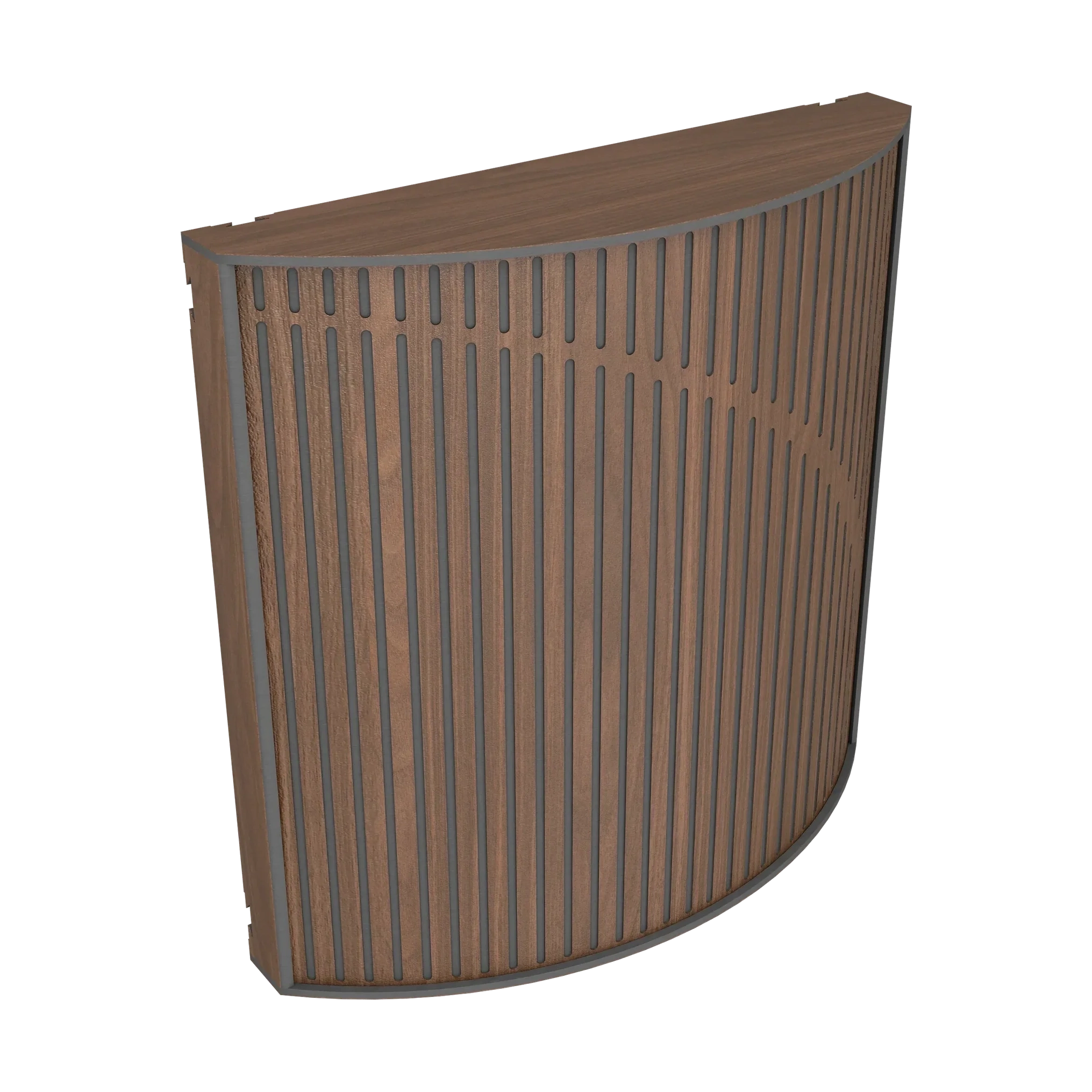 Vicoustic Cinema Round Ultra Fuser Sound Diffuser Acoustic Panel in Dark Walnut