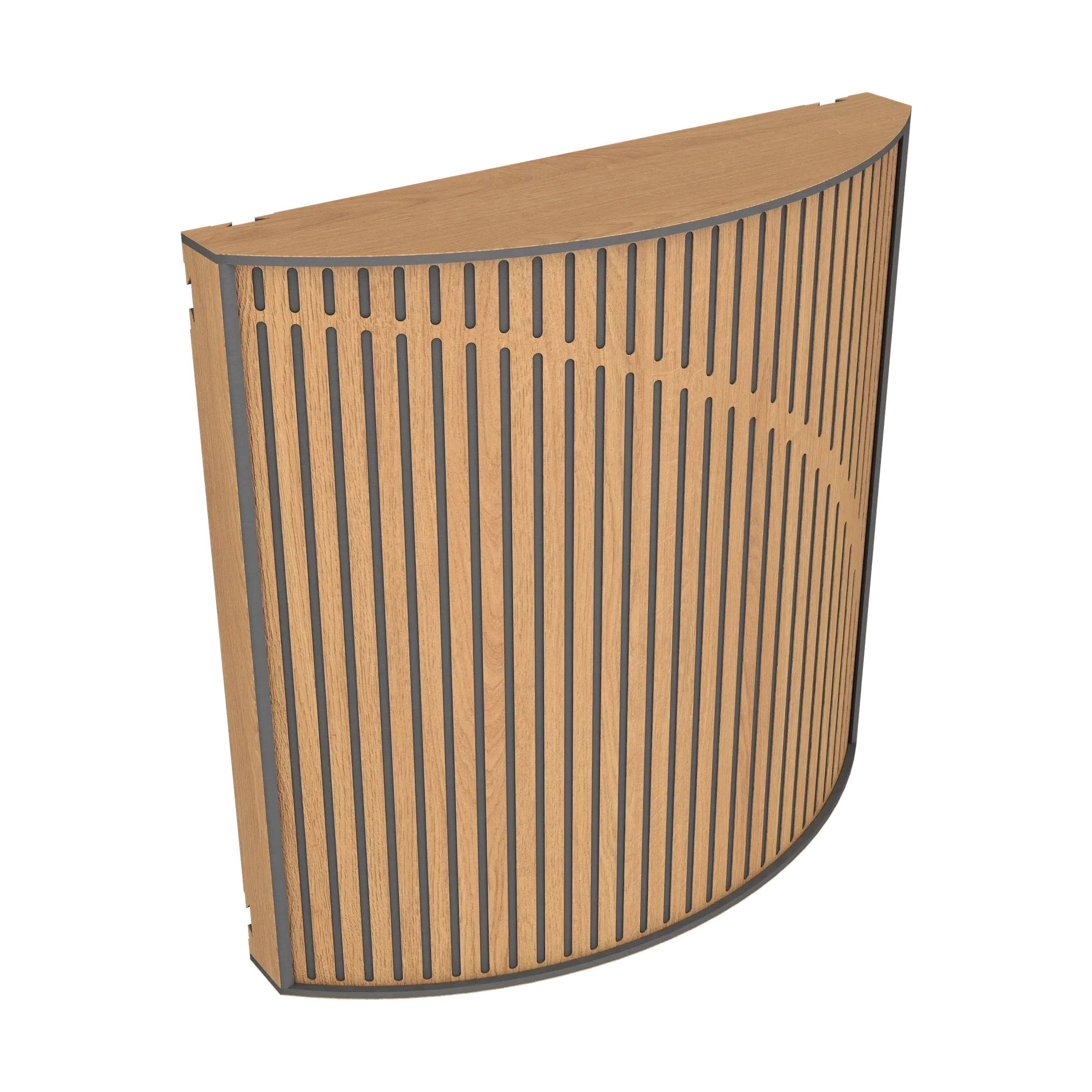 Vicoustic Cinema Round Ultra Fuser Sound Diffuser Acoustic Panel in Natural Oak