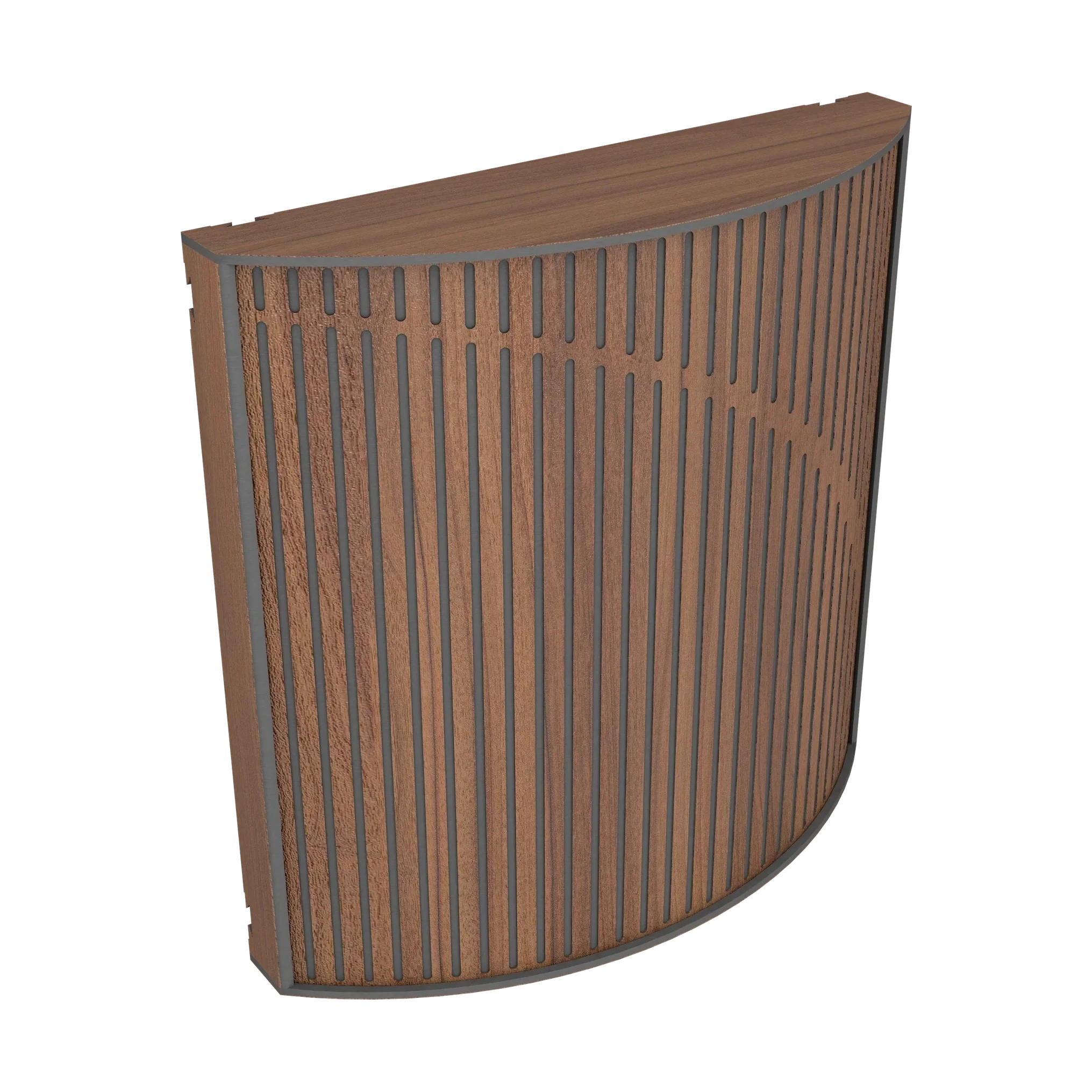 Vicoustic Cinema Round Ultra Fuser Sound Diffuser Acoustic Panel in Natural Walnut