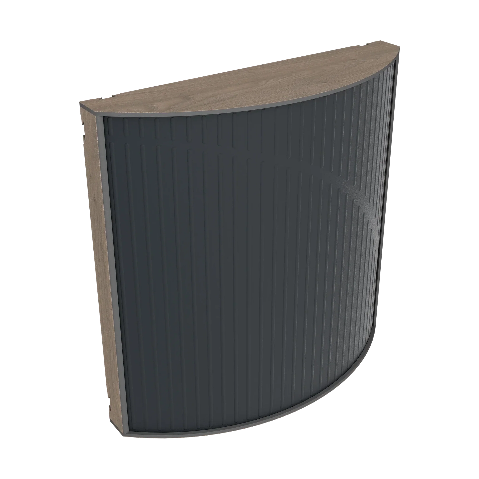 Vicoustic Cinema Round Ultra VMT Sound Absorbing Acoustic Panel in Black and Brown Oak