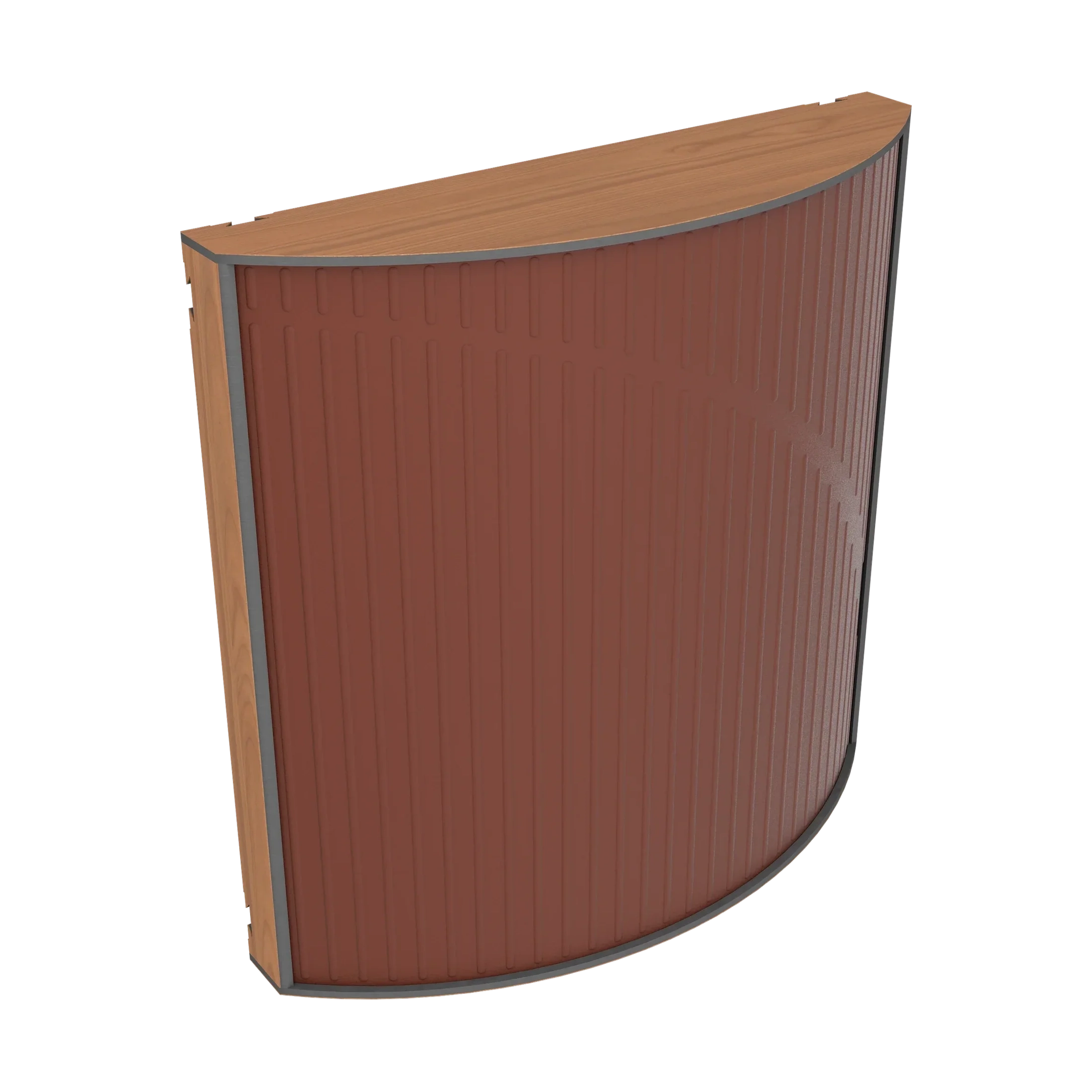 Vicoustic Cinema Round Ultra VMT Sound Absorbing Acoustic Panel in Brown and Locarno Cherry