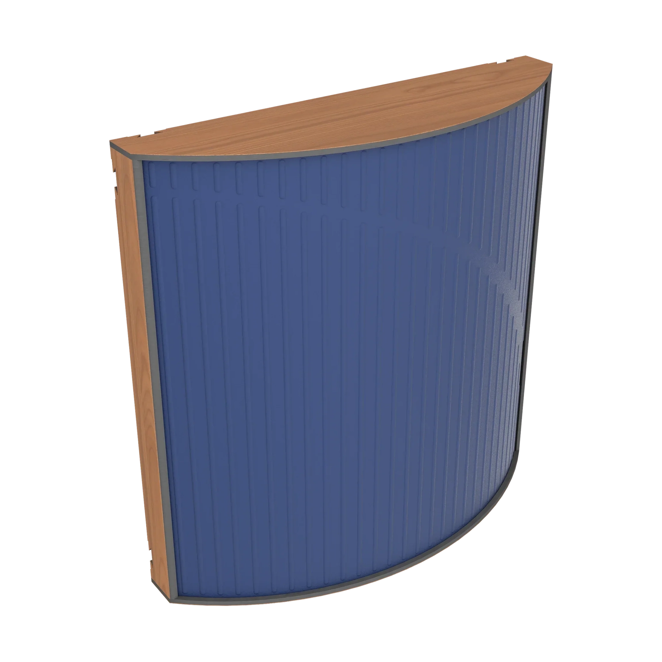Vicoustic Cinema Round Ultra VMT Sound Absorbing Acoustic Panel in Blue and Locarno Cherry