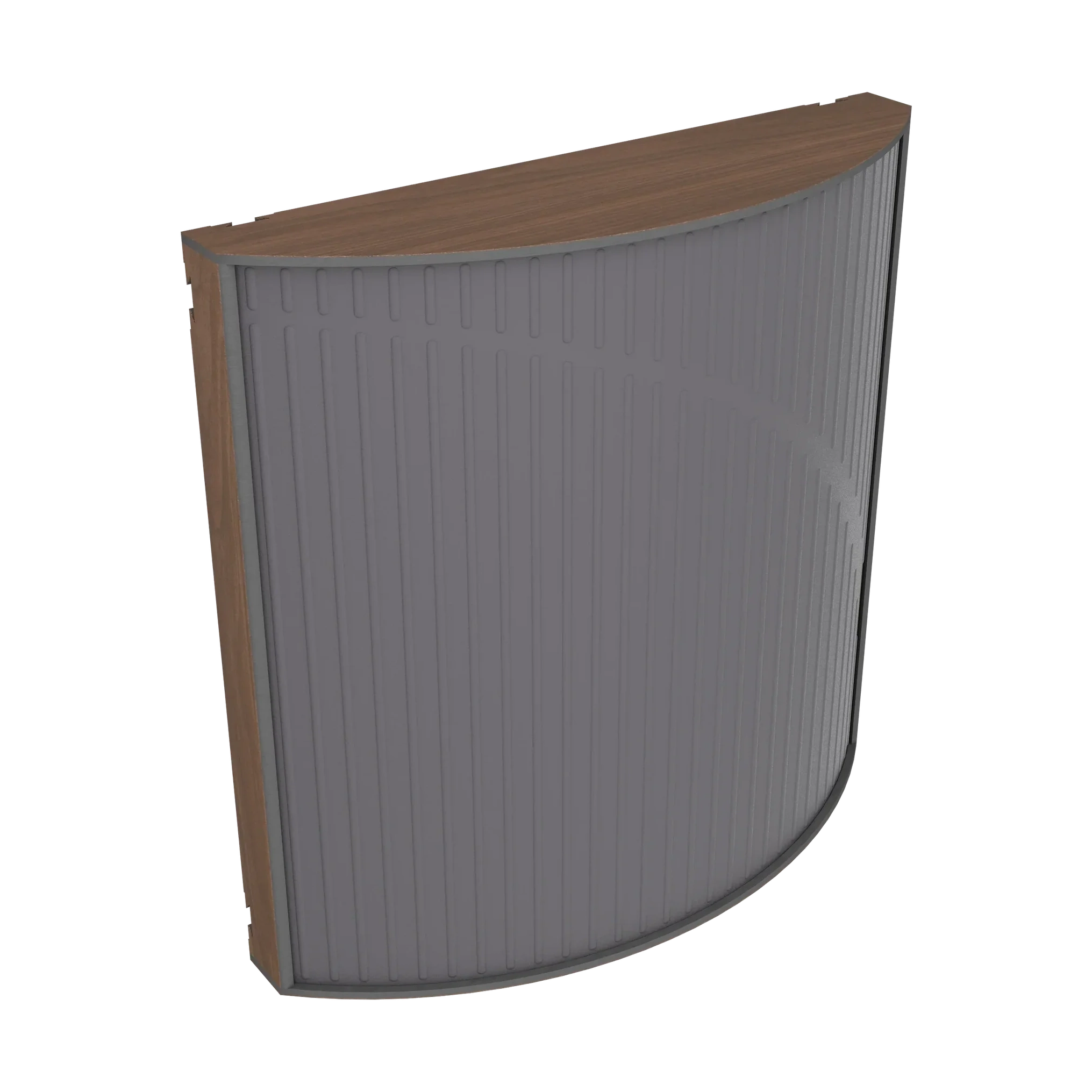 Vicoustic Cinema Round Ultra VMT Sound Absorbing Acoustic Panel in Grey and Dark Walnut