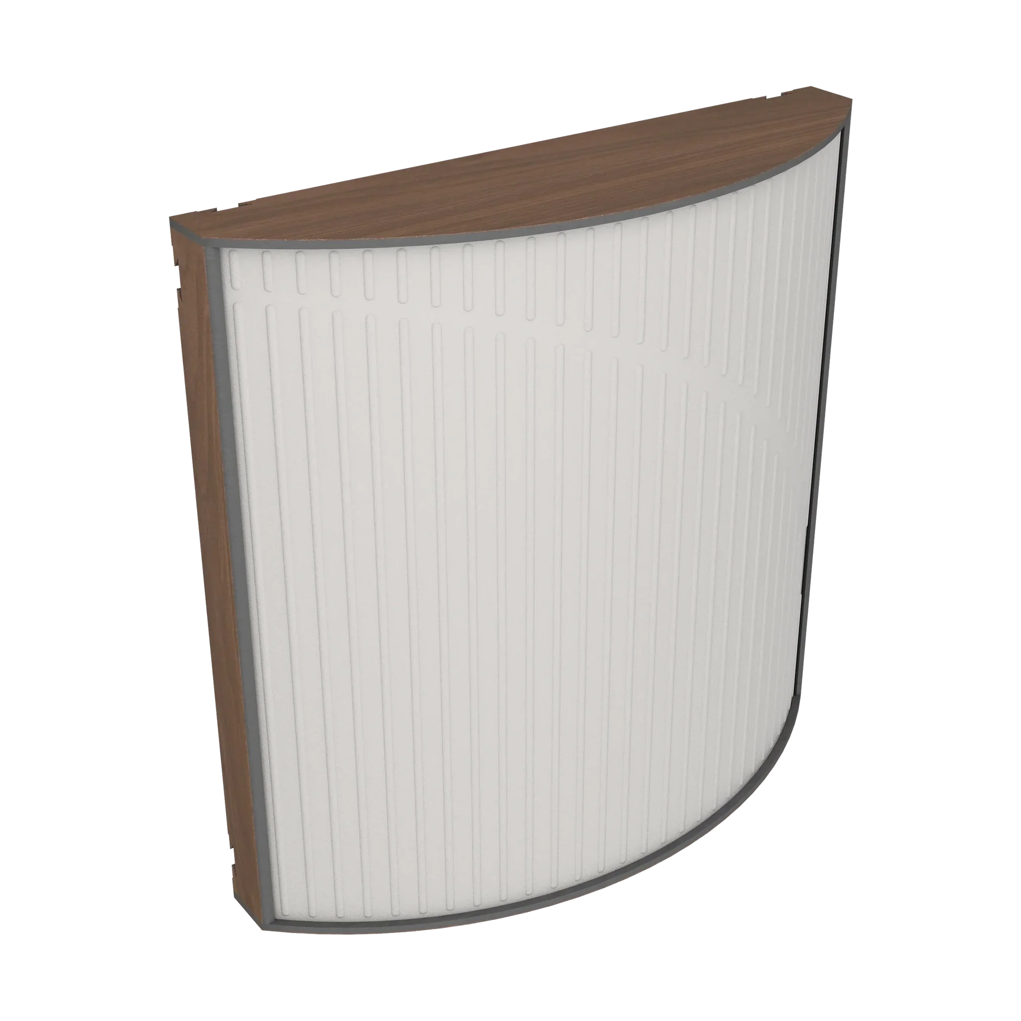 Vicoustic Cinema Round Ultra VMT Sound Absorbing Acoustic Panel in Light Grey and Dark Walnut