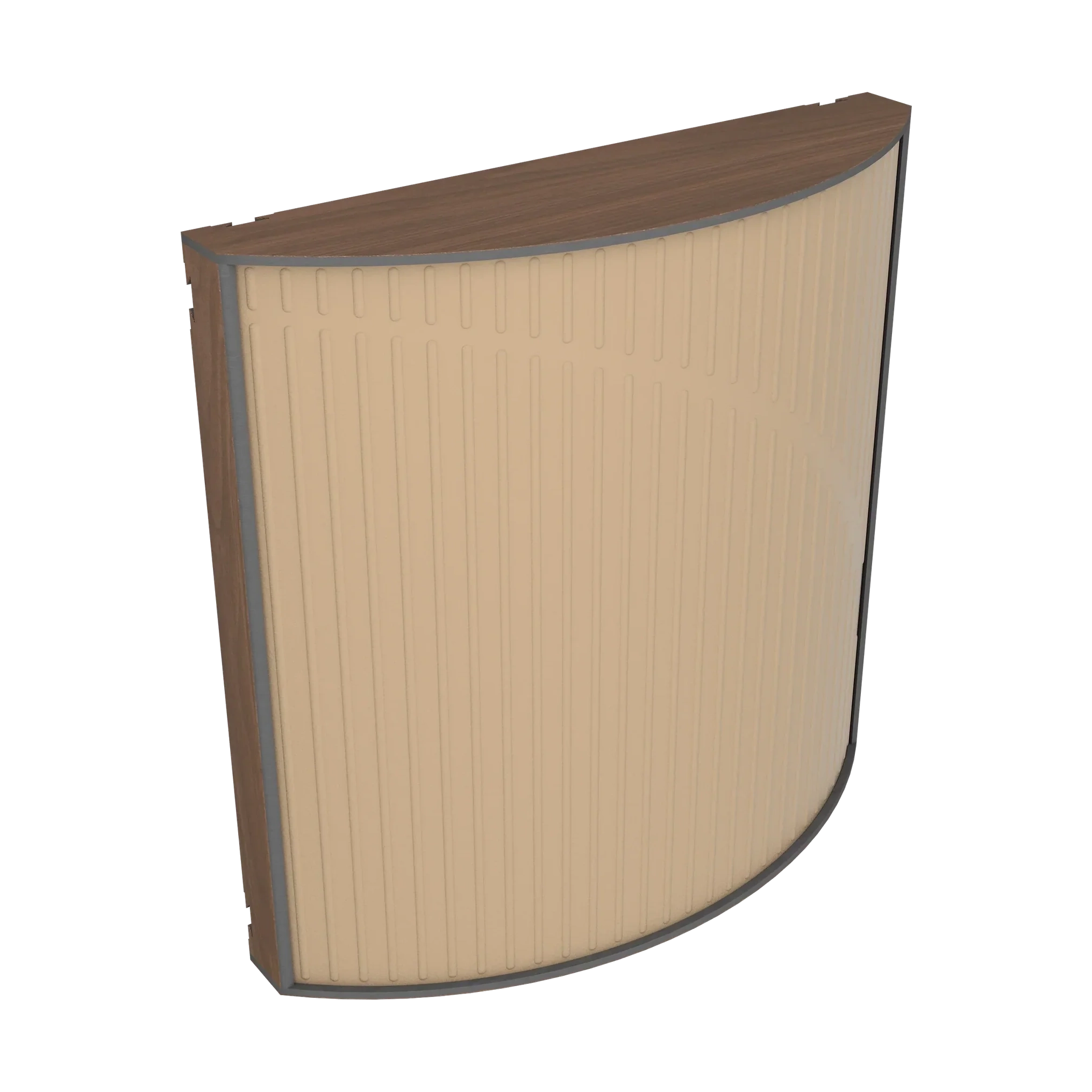 Vicoustic Cinema Round Ultra VMT Sound Absorbing Acoustic Panel in Beige and Dark Walnut