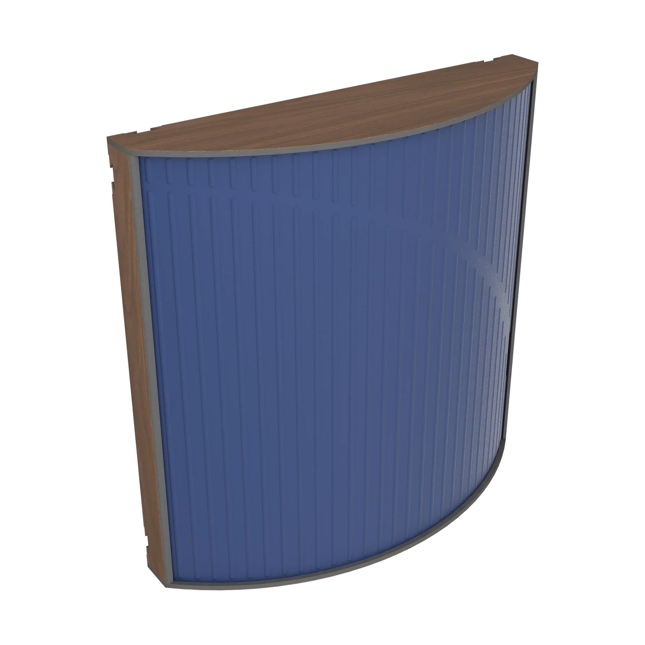 Vicoustic Cinema Round Ultra VMT Sound Absorbing Acoustic Panel in Blue and Dark Walnut