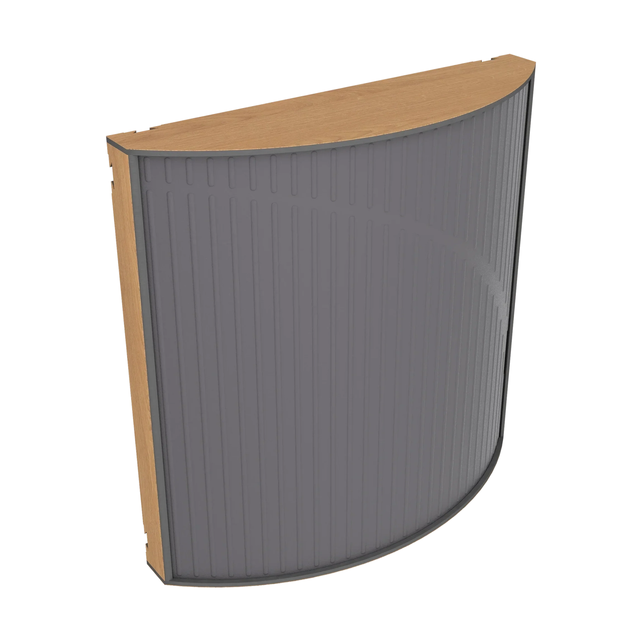 Vicoustic Cinema Round Ultra VMT Sound Absorbing Acoustic Panel in Grey and Natural Oak