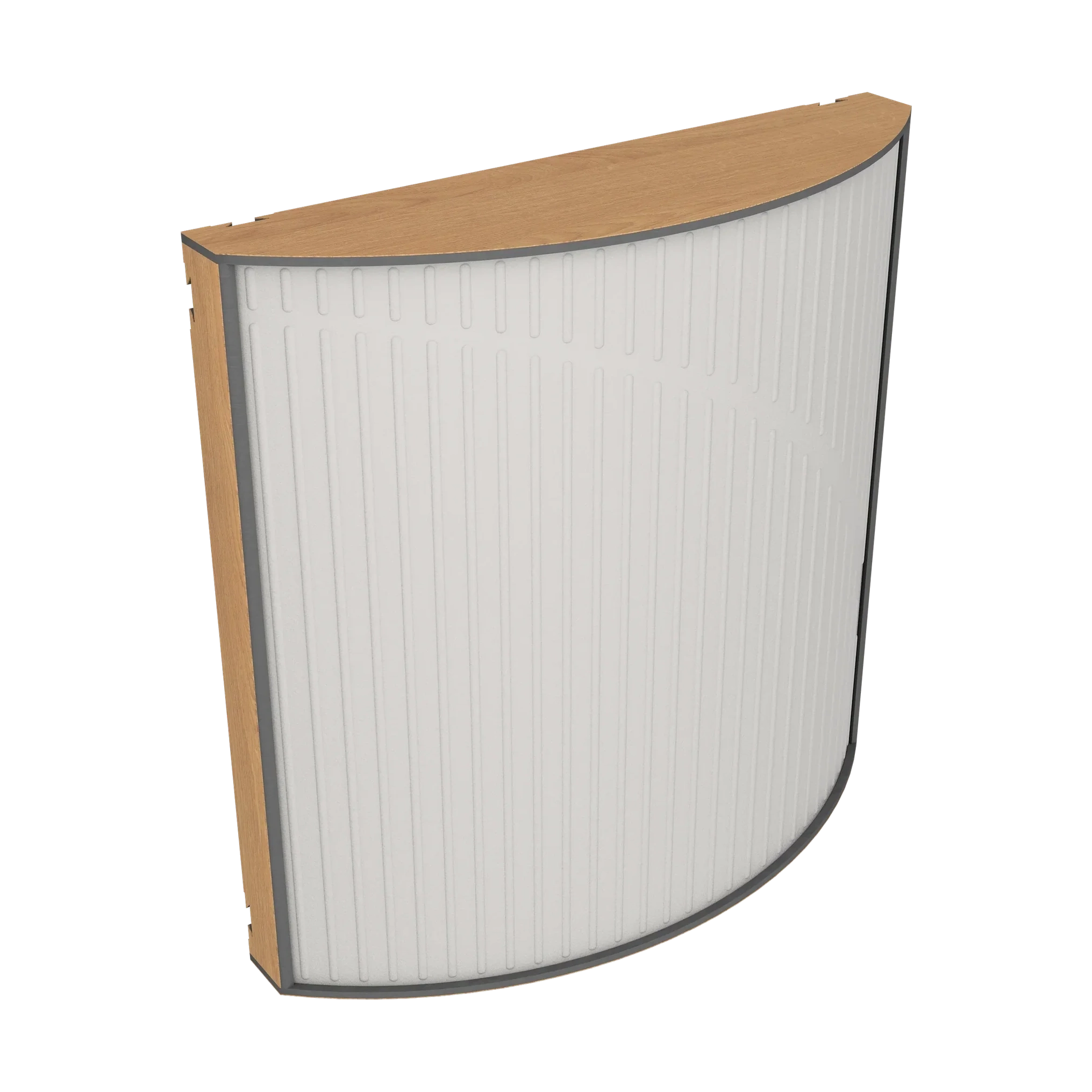 Vicoustic Cinema Round Ultra VMT Sound Absorbing Acoustic Panel in Light Grey and Natural Oak
