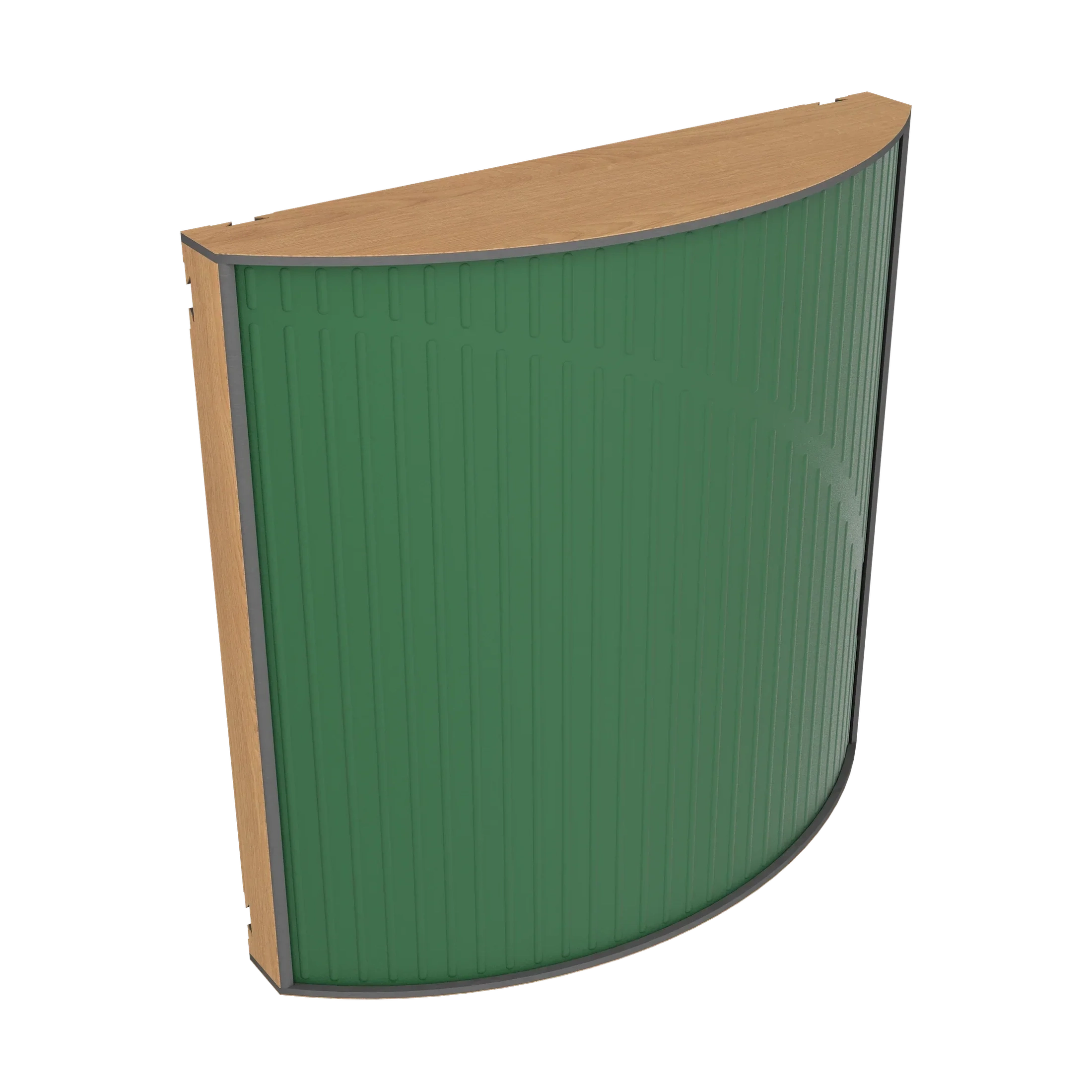 Vicoustic Cinema Round Ultra VMT Sound Absorbing Acoustic Panel in Musk Green and Natural Oak