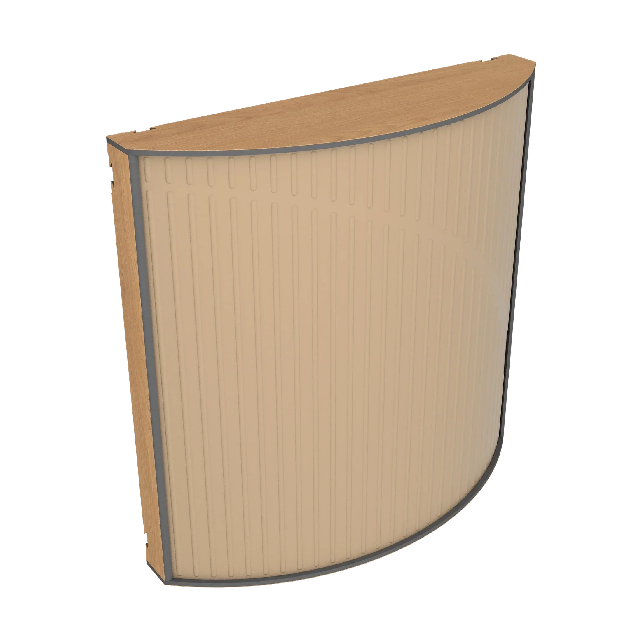 Vicoustic Cinema Round Ultra VMT Sound Absorbing Acoustic Panel in Beige and Natural Oak