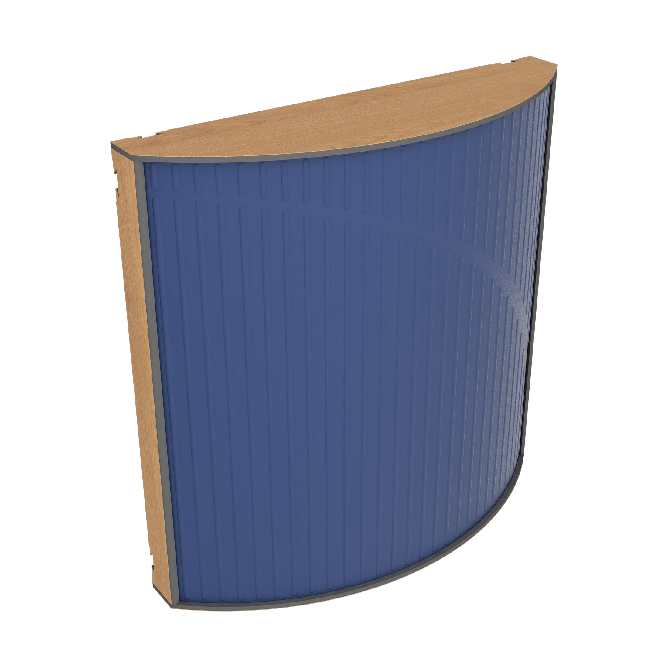 Vicoustic Cinema Round Ultra VMT Sound Absorbing Acoustic Panel in Blue and Natural Oak