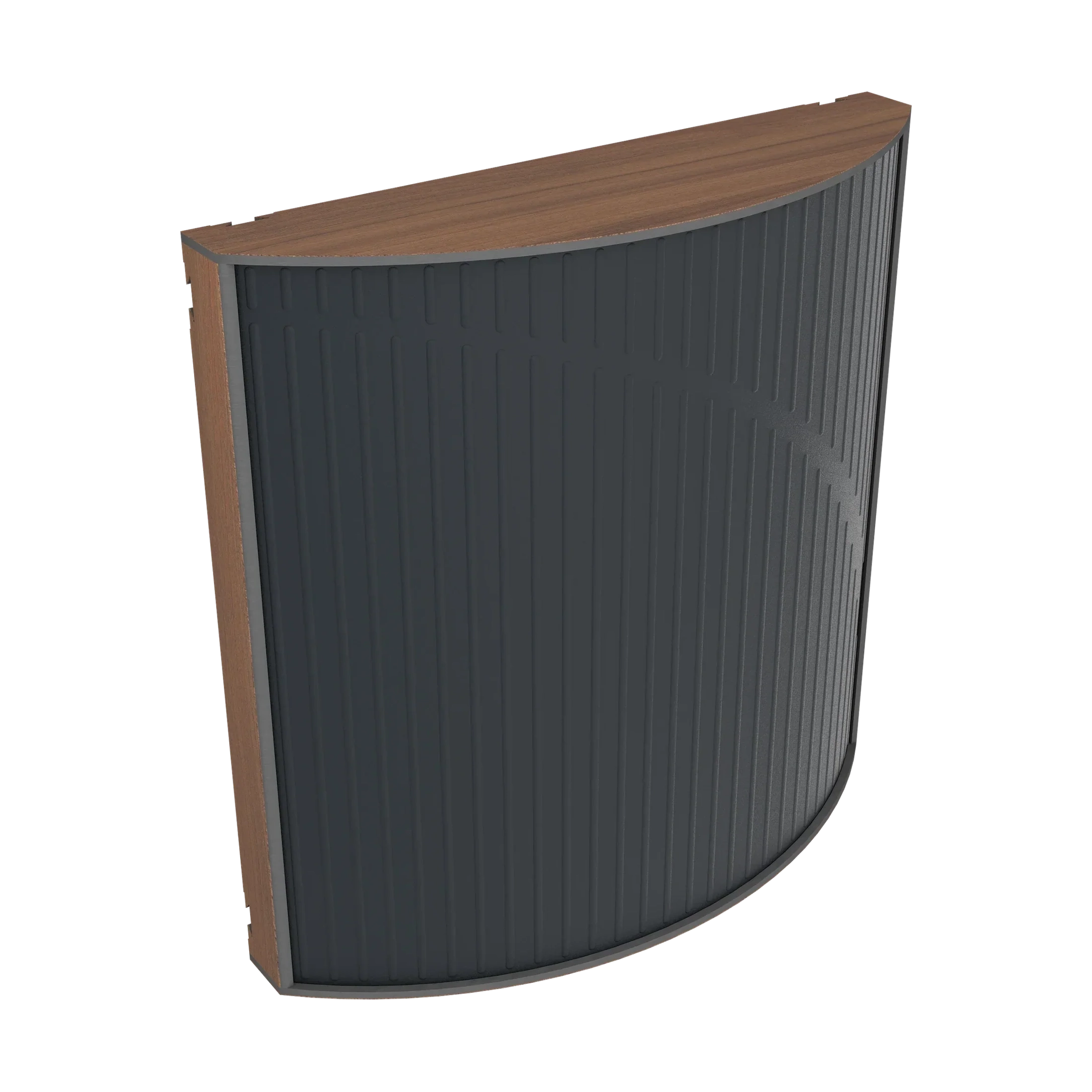 Vicoustic Cinema Round Ultra VMT Sound Absorbing Acoustic Panel in Black and Natural Walnut
