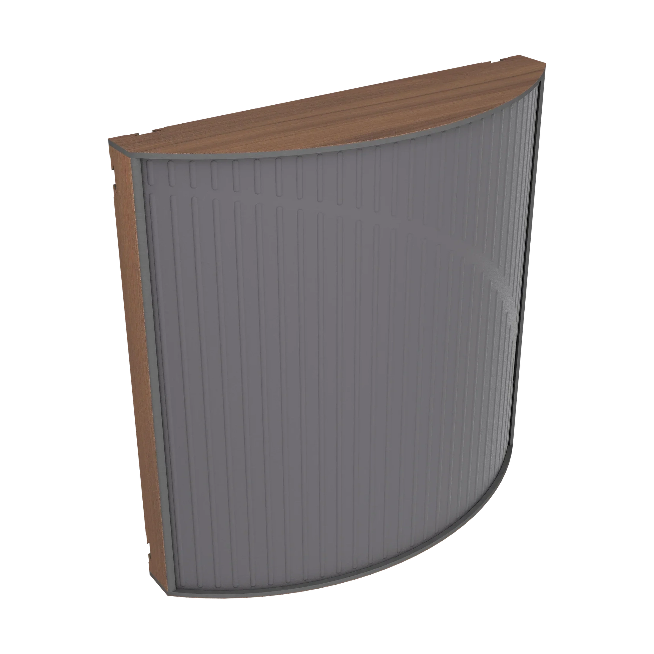 Vicoustic Cinema Round Ultra VMT Sound Absorbing Acoustic Panel in Grey and Natural Walnut