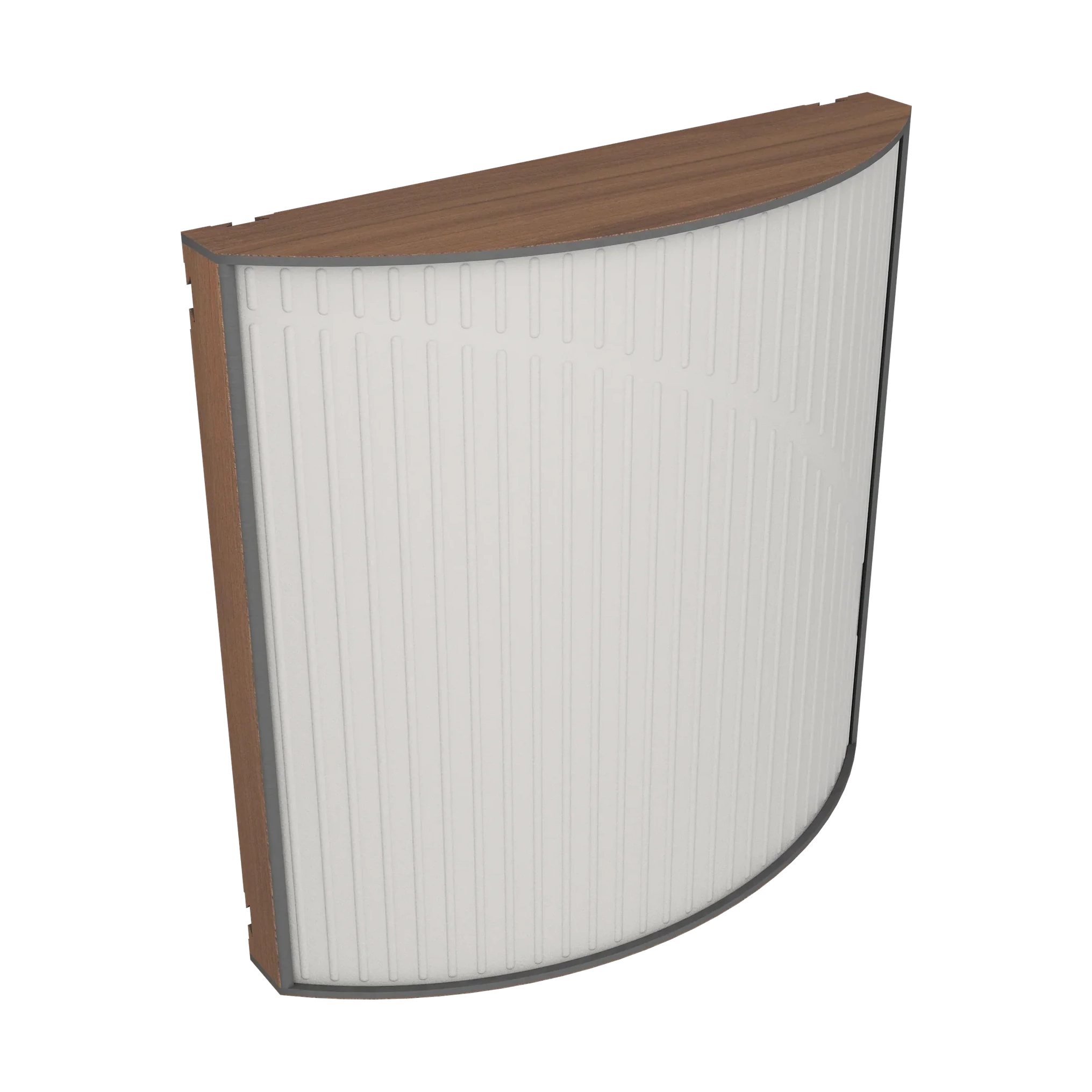 Vicoustic Cinema Round Ultra VMT Sound Absorbing Acoustic Panel in Light Grey and Natural Walnut