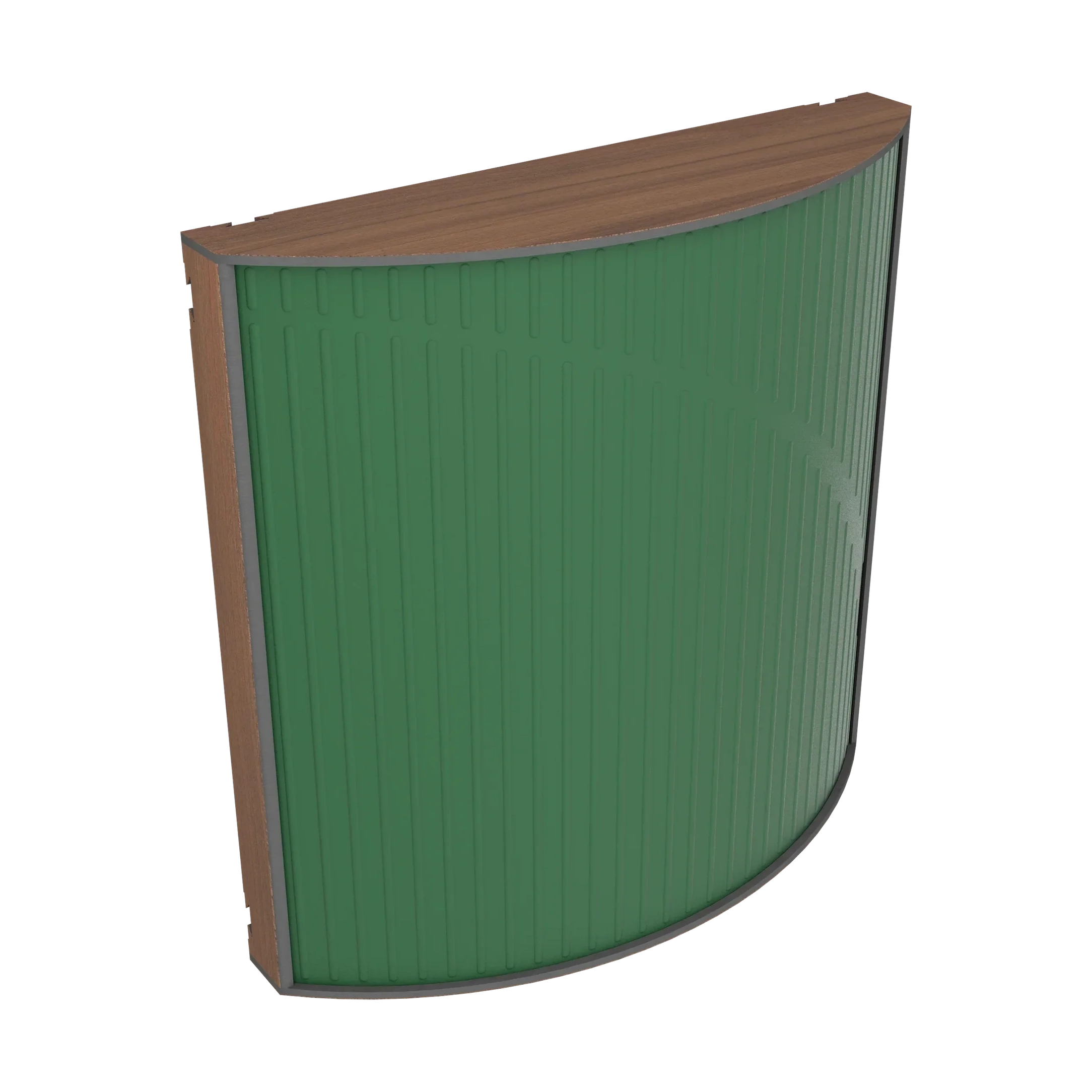 Vicoustic Cinema Round Ultra VMT Sound Absorbing Acoustic Panel in Musk Green and Natural Walnut