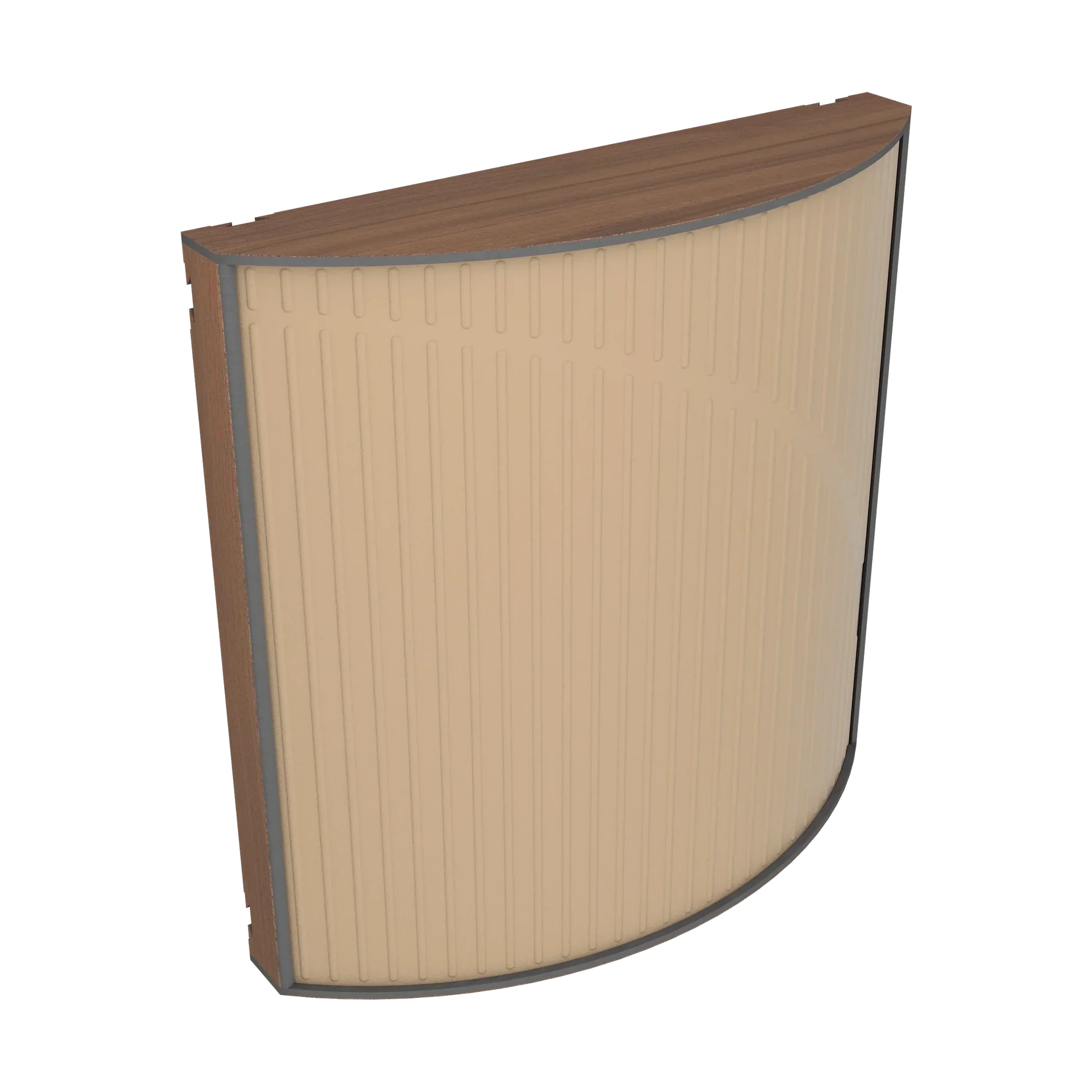 Vicoustic Cinema Round Ultra VMT Sound Absorbing Acoustic Panel in Beige and Natural Walnut