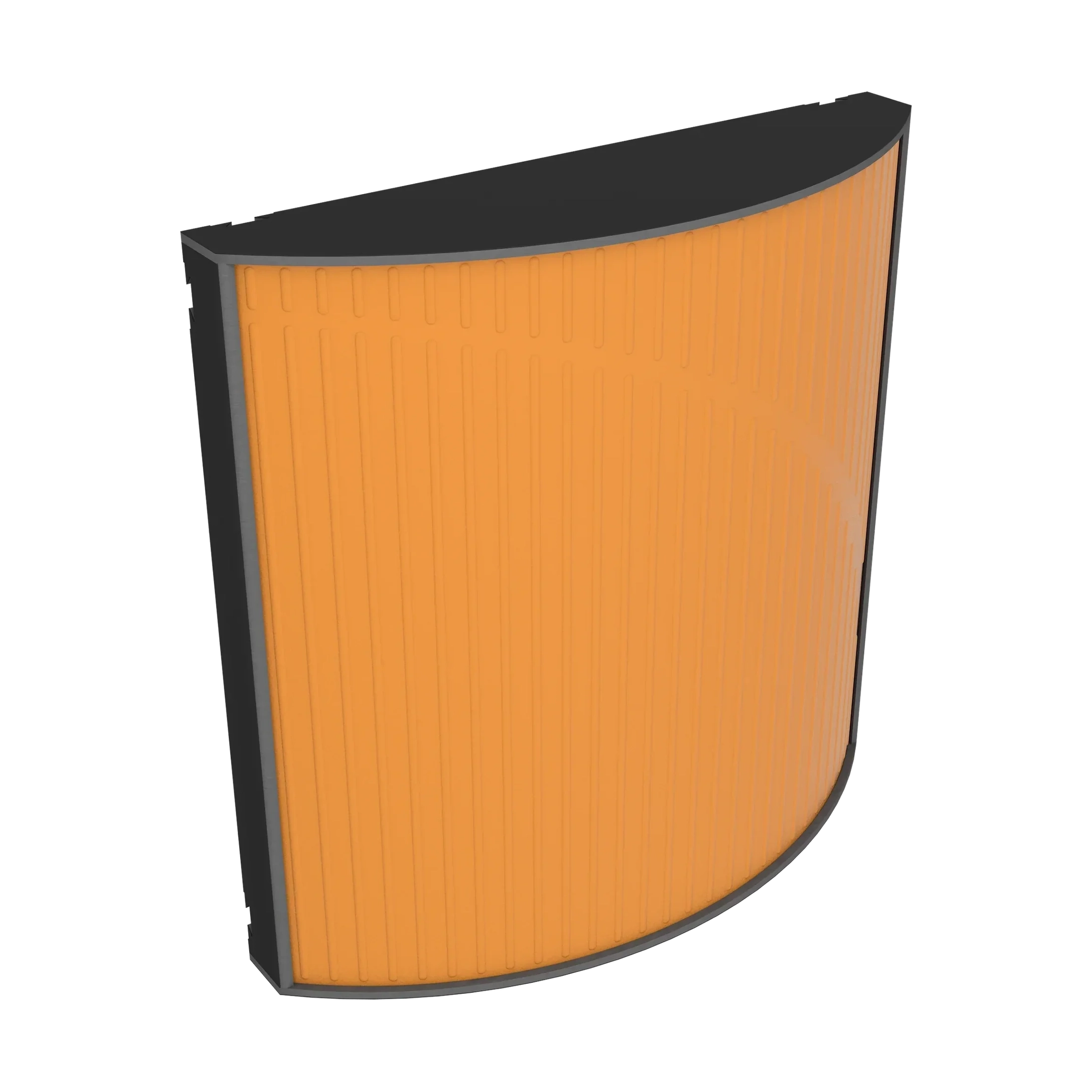 Vicoustic Cinema Round Ultra VMT Sound Absorbing Acoustic Panel in Pumpkin Orange and Black Matte