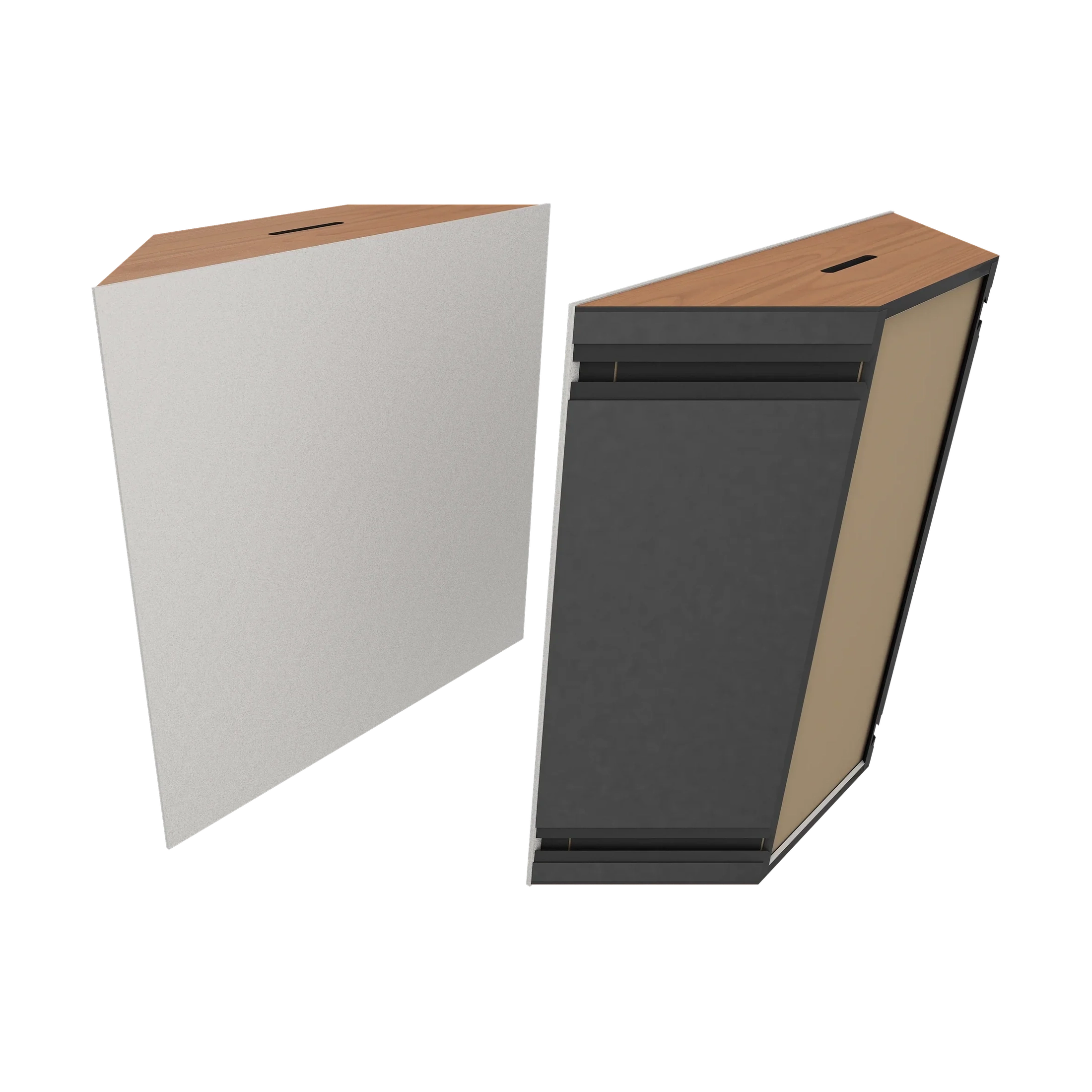Vicoustic Super Bass Extreme Ultra VMT Bass Trap Acoustic Panel in Light Grey and Locarno Cherry