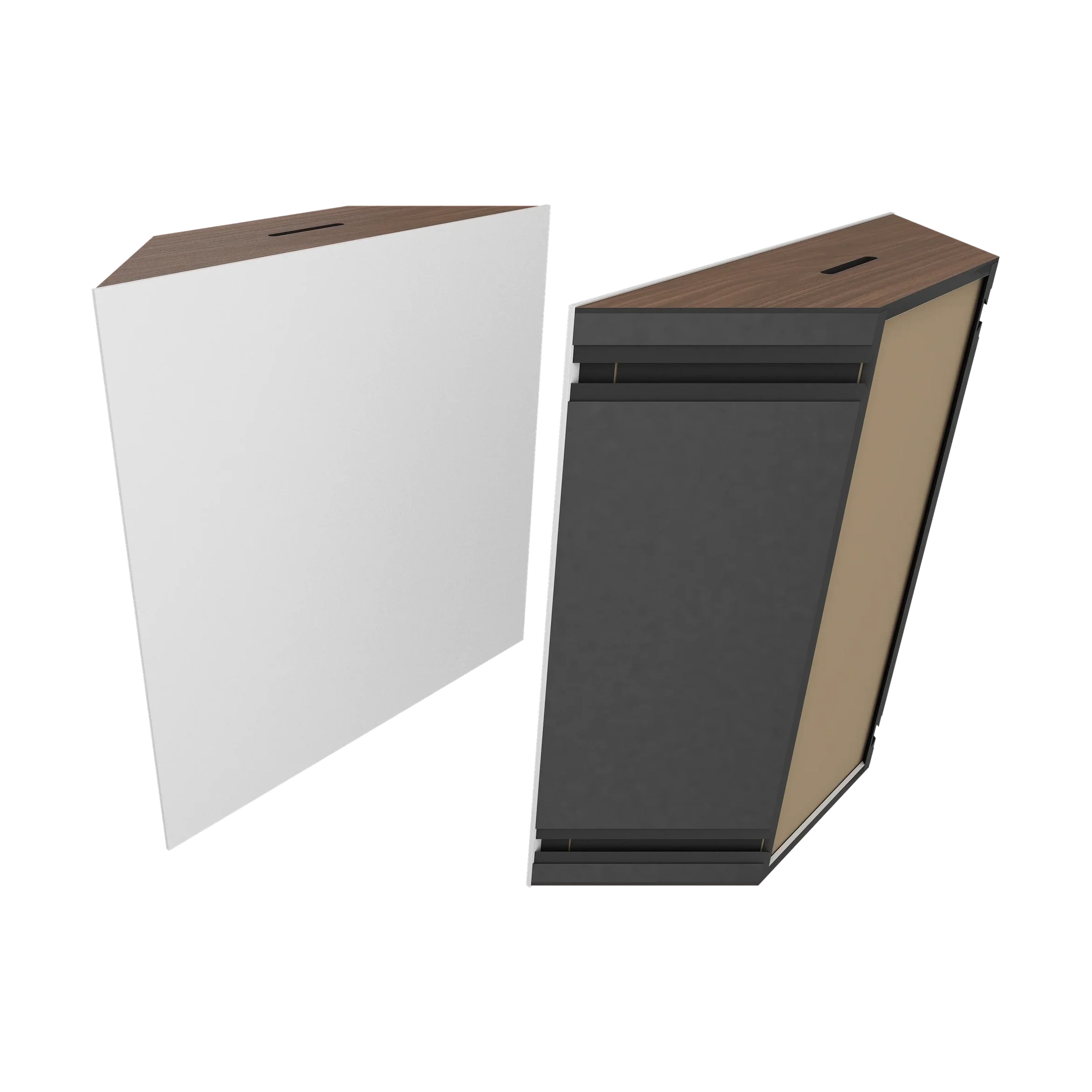 Vicoustic Super Bass Extreme Ultra VMT Bass Trap Acoustic Panel in Natural White and Dark Walnut