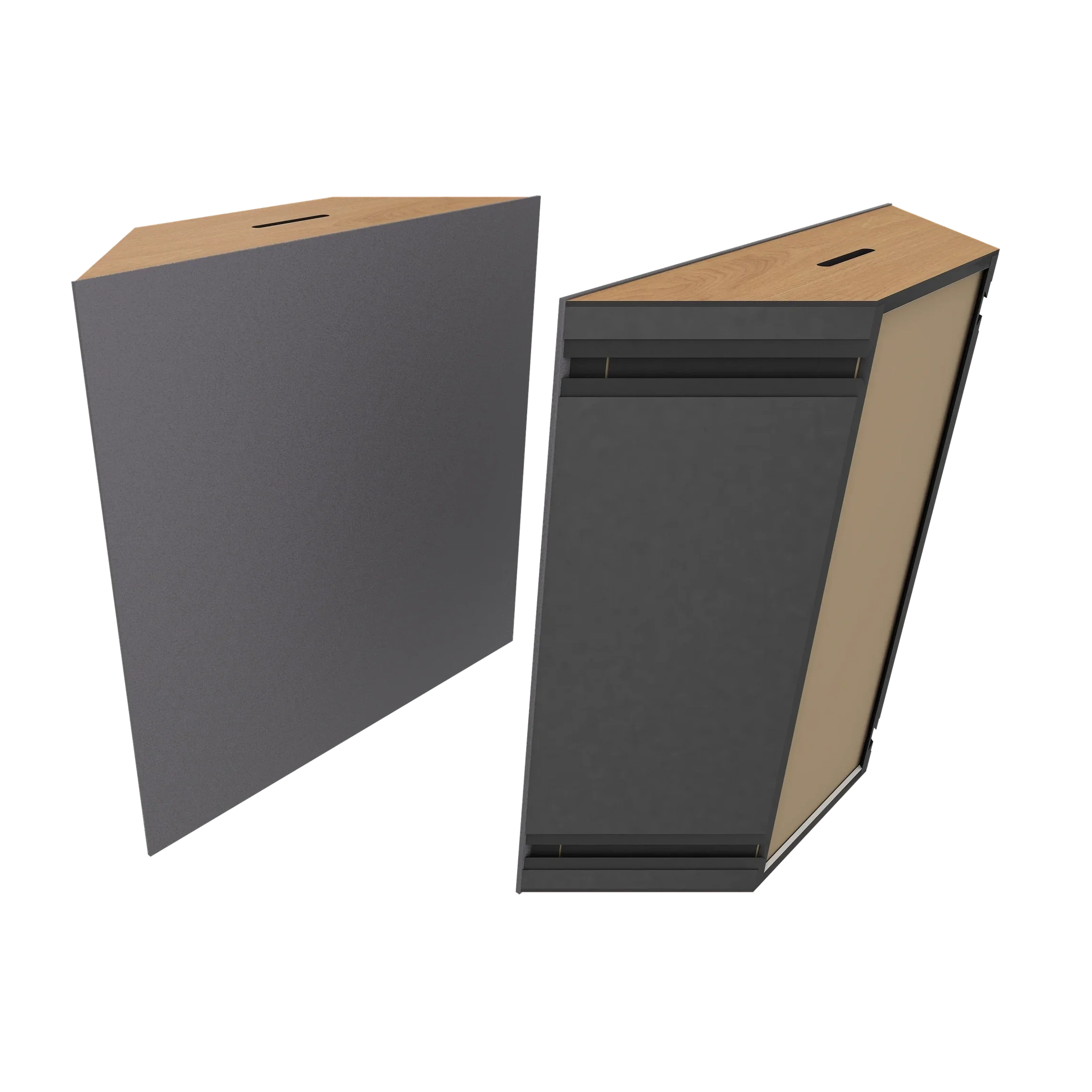 Vicoustic Super Bass Extreme Ultra VMT Bass Trap Acoustic Panel in Grey and Natural Oak