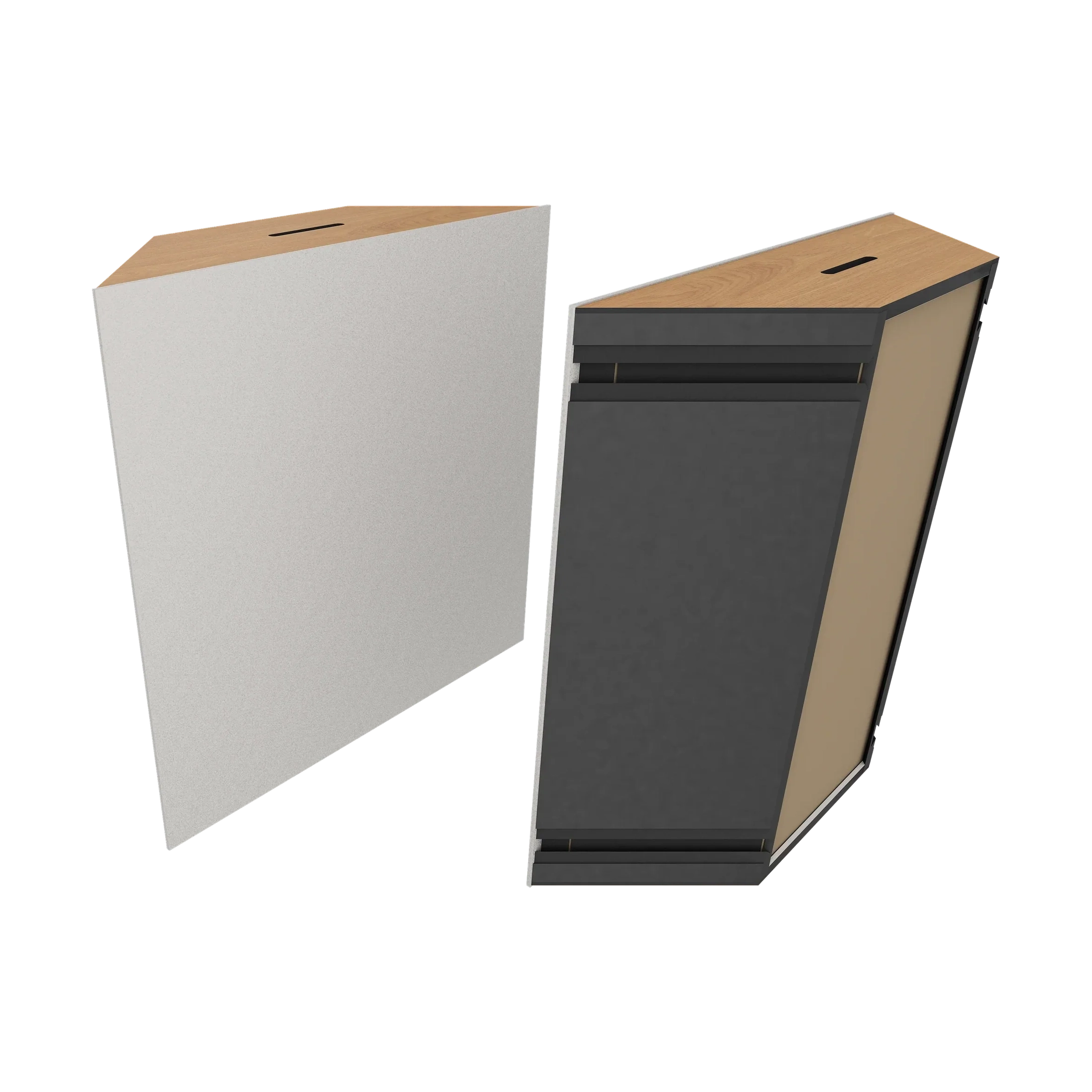 Vicoustic Super Bass Extreme Ultra VMT Bass Trap Acoustic Panel in Light Grey and Natural Oak