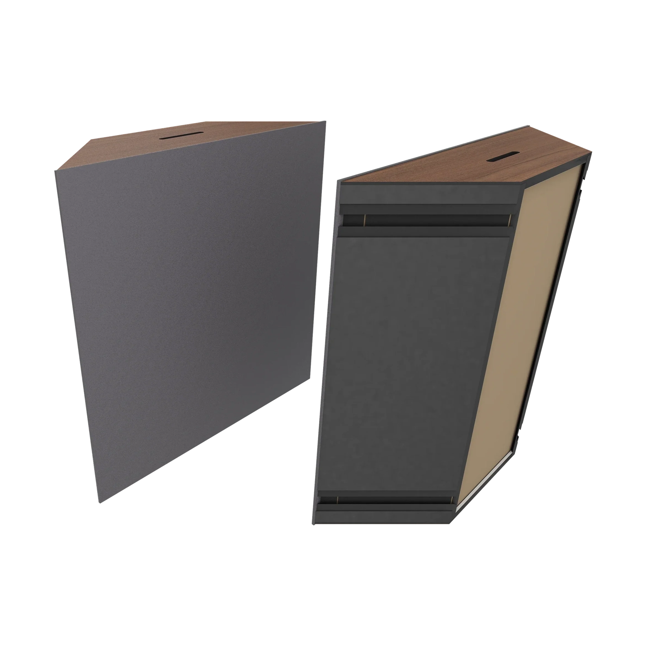 Vicoustic Super Bass Extreme Ultra VMT Bass Trap Acoustic Panel in Grey and Natural Walnut