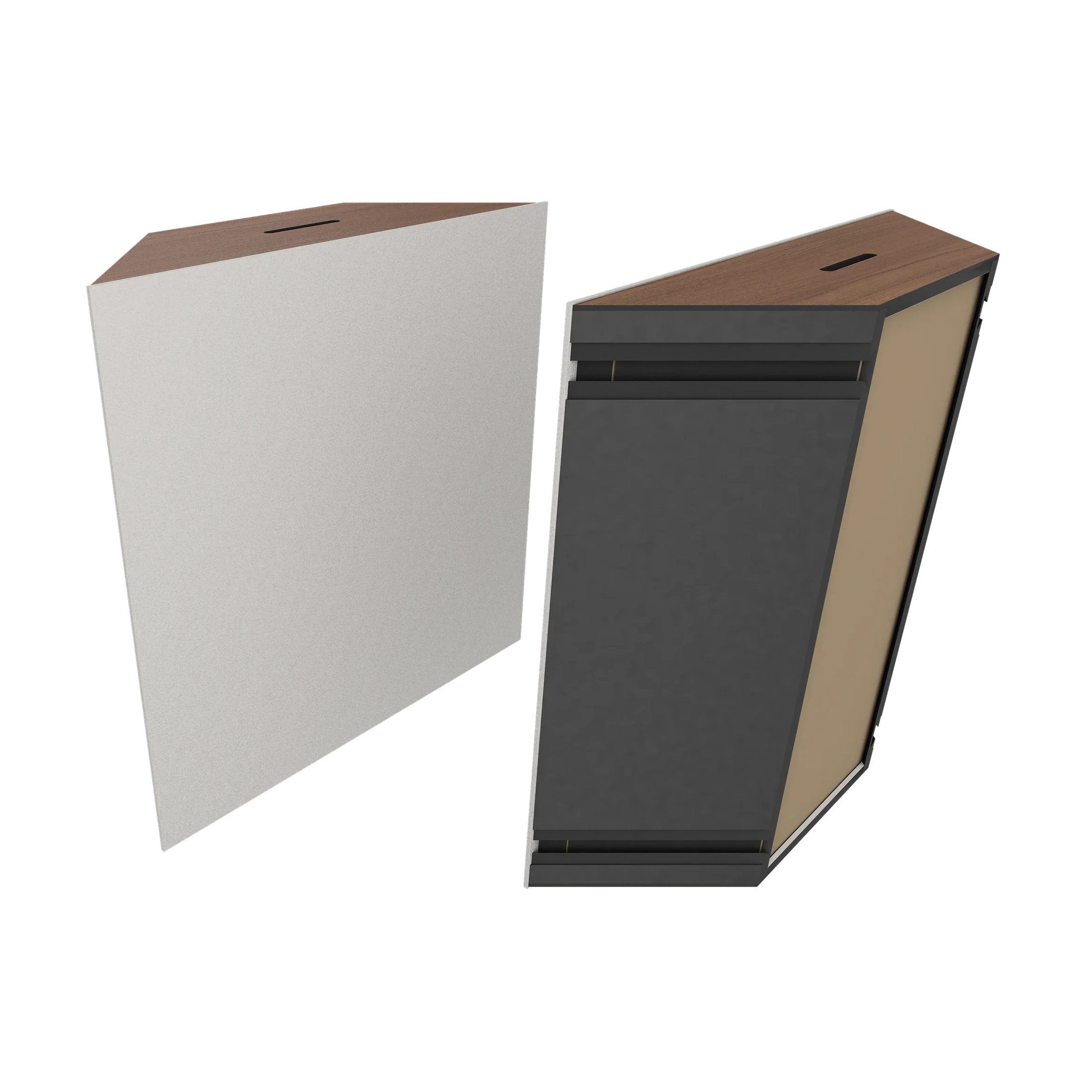 Vicoustic Super Bass Extreme Ultra VMT Bass Trap Acoustic Panel in Light Grey and Natural Walnut