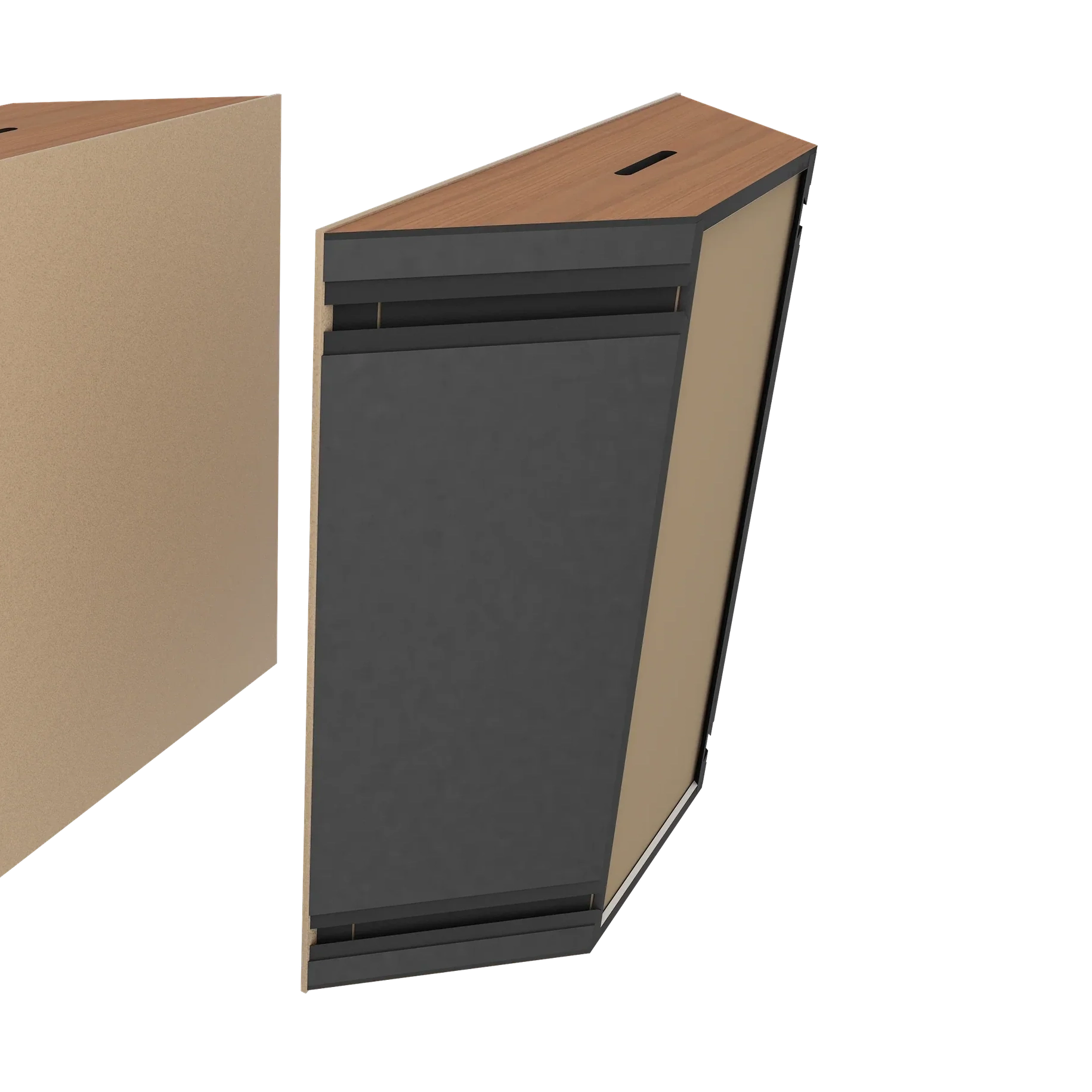 Vicoustic Super Bass Extreme Ultra VMT Bass Trap Acoustic Panel in Beige and Locarno Cherry
