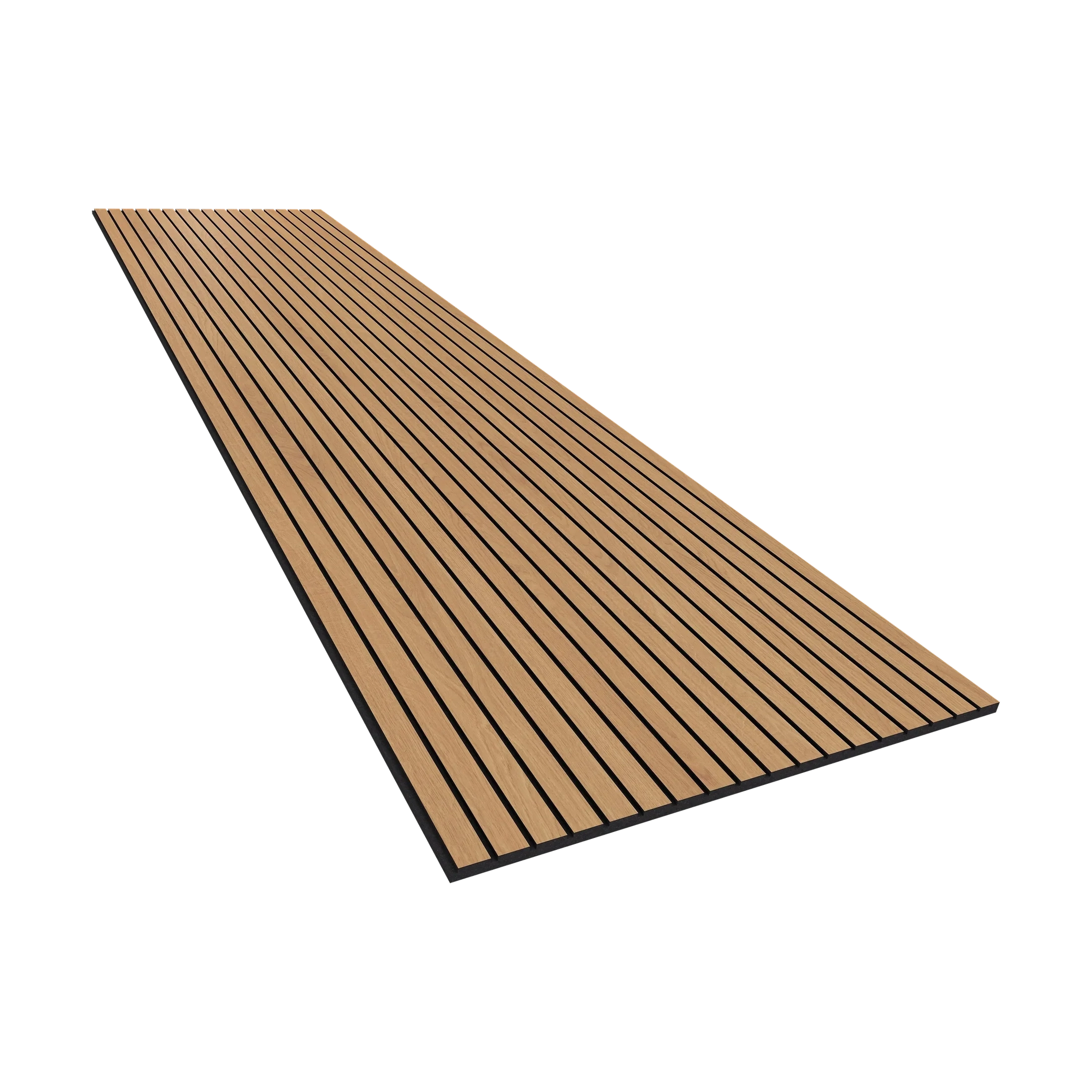 Vicoustic VicStrip 240cm Acoustic Slat Panel in Natural Oak Black PET