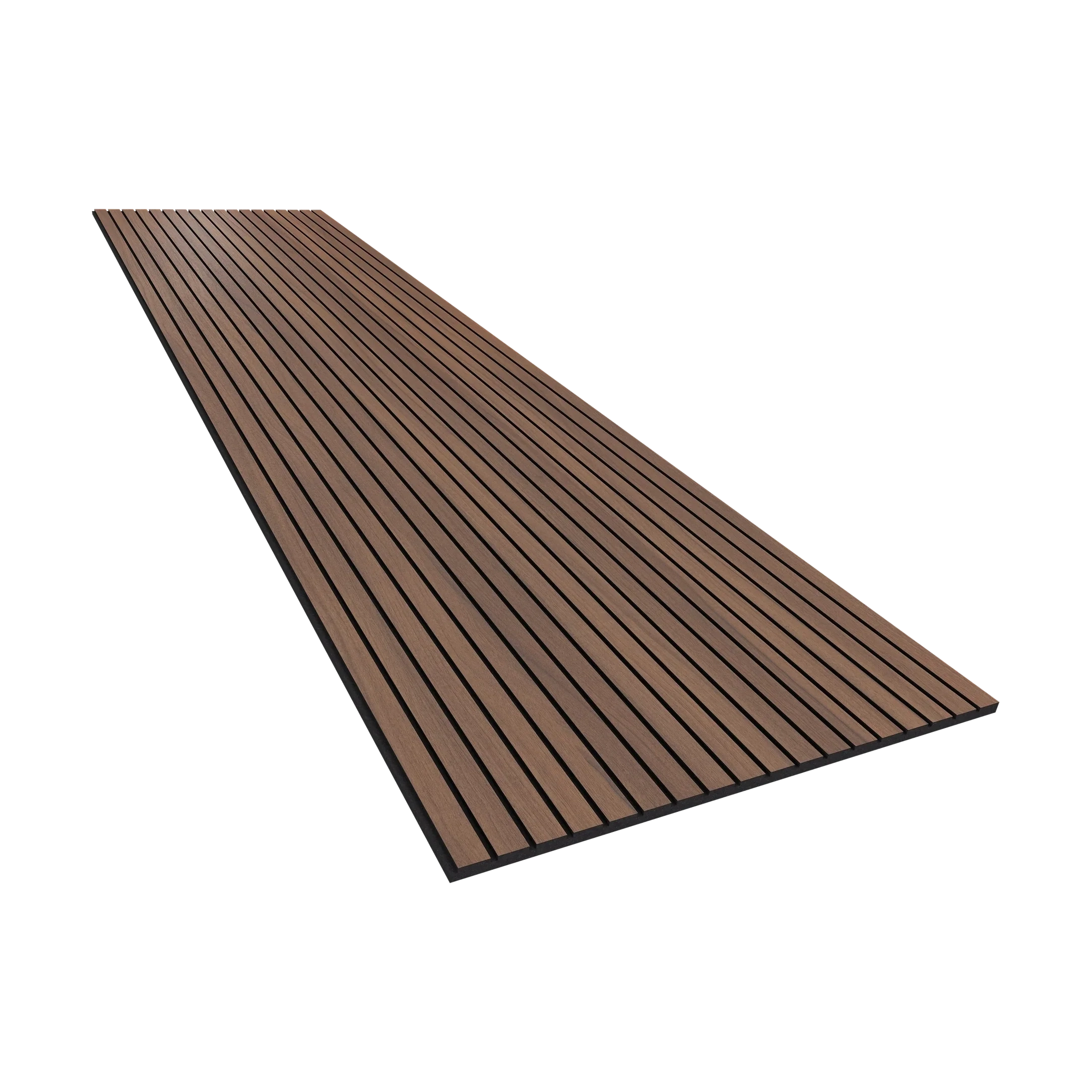 Vicoustic VicStrip 240cm Acoustic Slat Panel in Natural Walnut Black PET