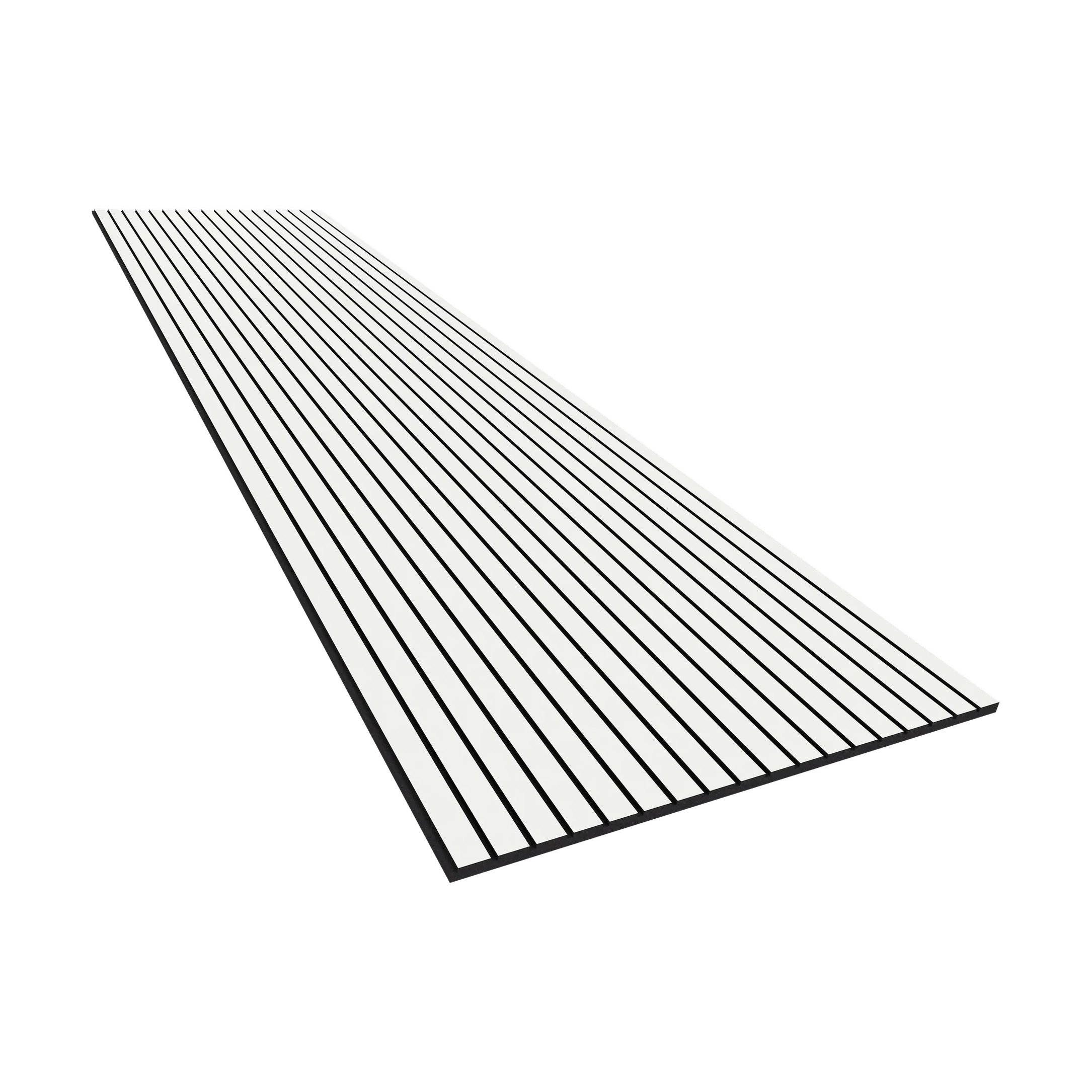 Vicoustic VicStrip 240cm Acoustic Slat Panel in White Matte Black PET