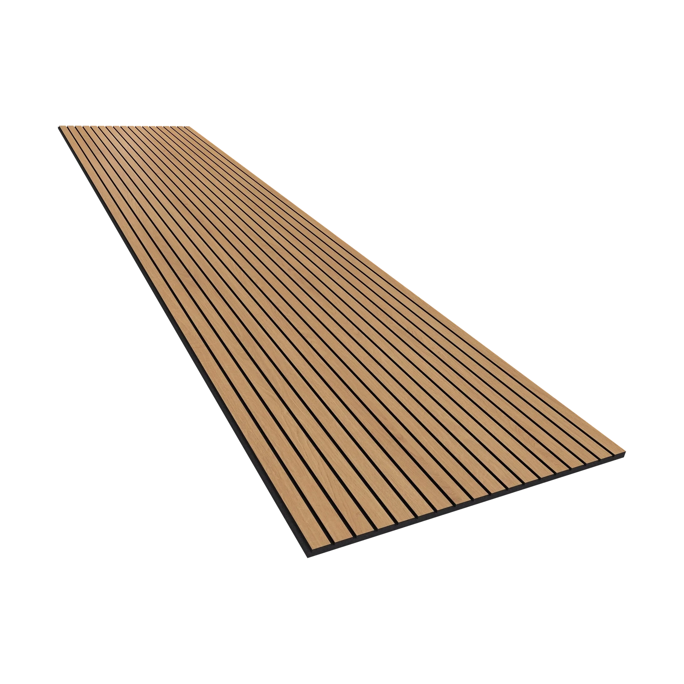 Vicoustic VicStrip 270cm Acoustic Slat Panel in Natural Oak Black PET