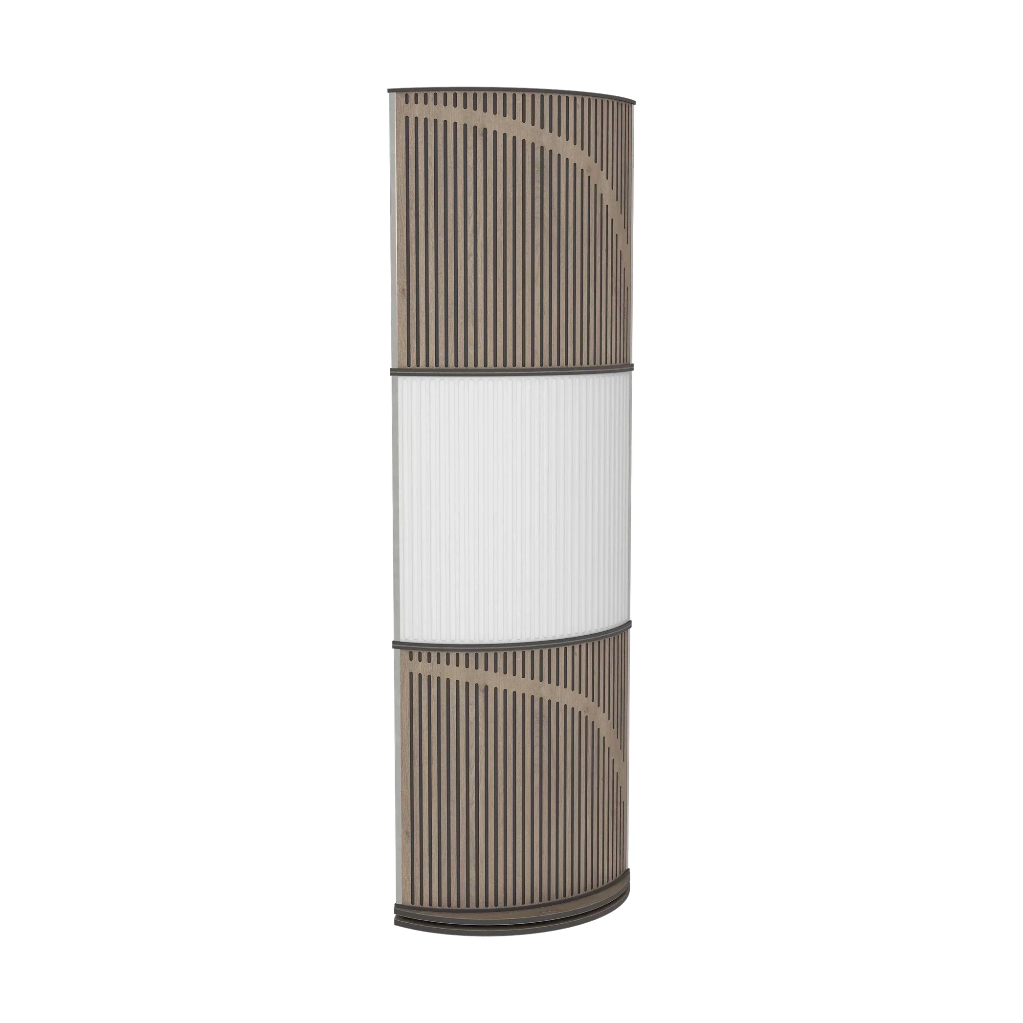 Vicoustic VicTotem Ultra VMT Free Standing Hybrid Acoustic Panel in Natural White and Brown Oak