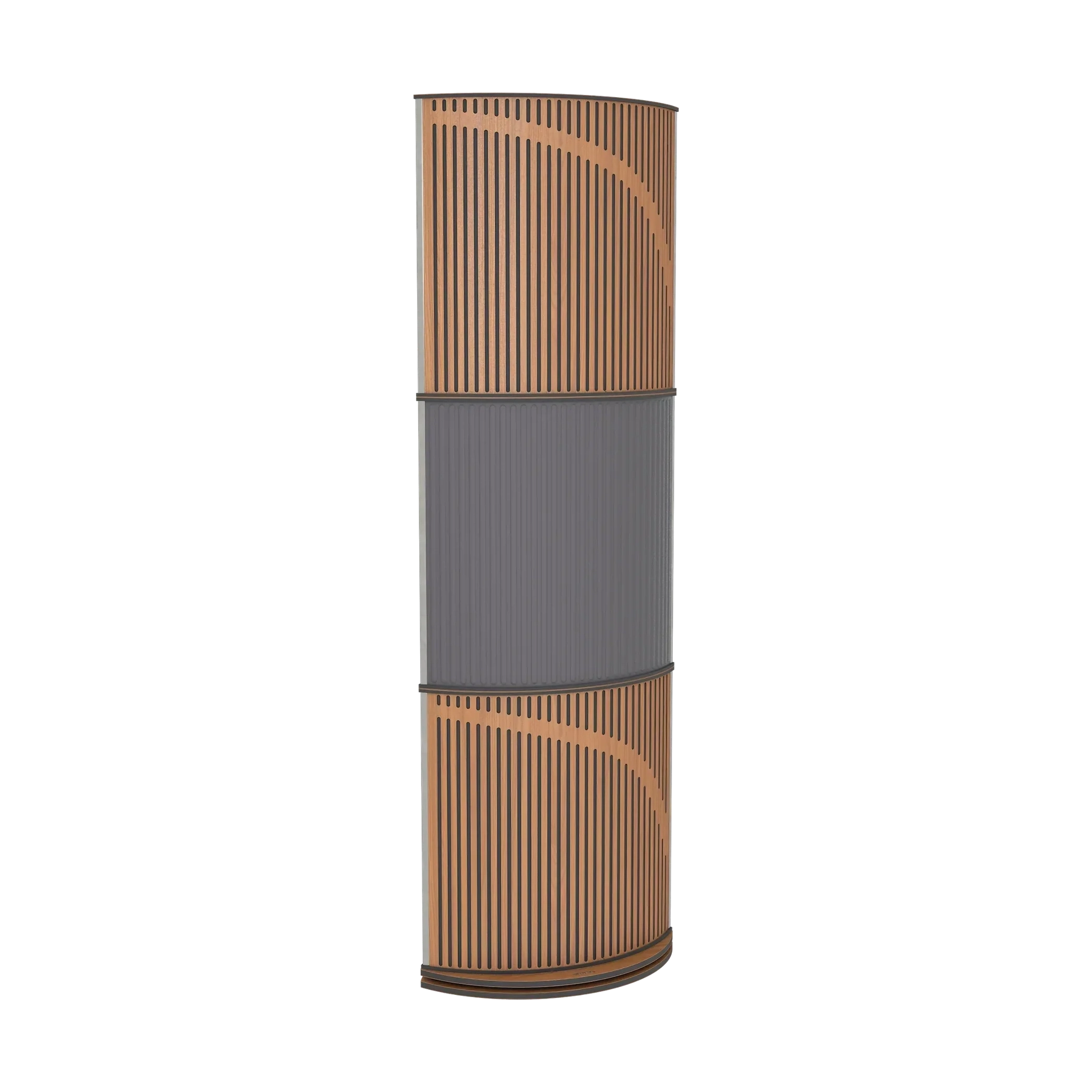 Vicoustic VicTotem Ultra VMT Free Standing Hybrid Acoustic Panel in Light Grey and Dark Wenge