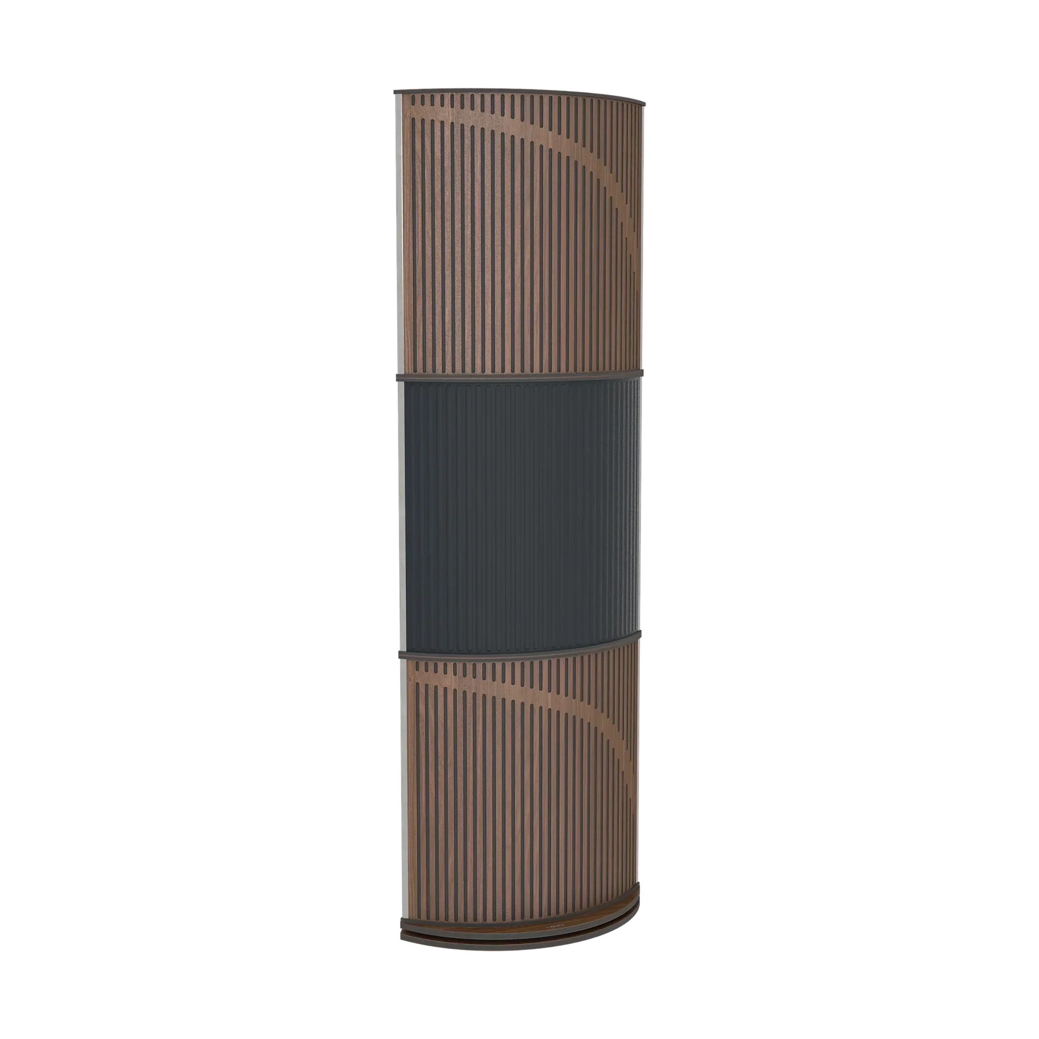 Vicoustic VicTotem Ultra VMT Free Standing Hybrid Acoustic Panel in Beige and Dark Walnut