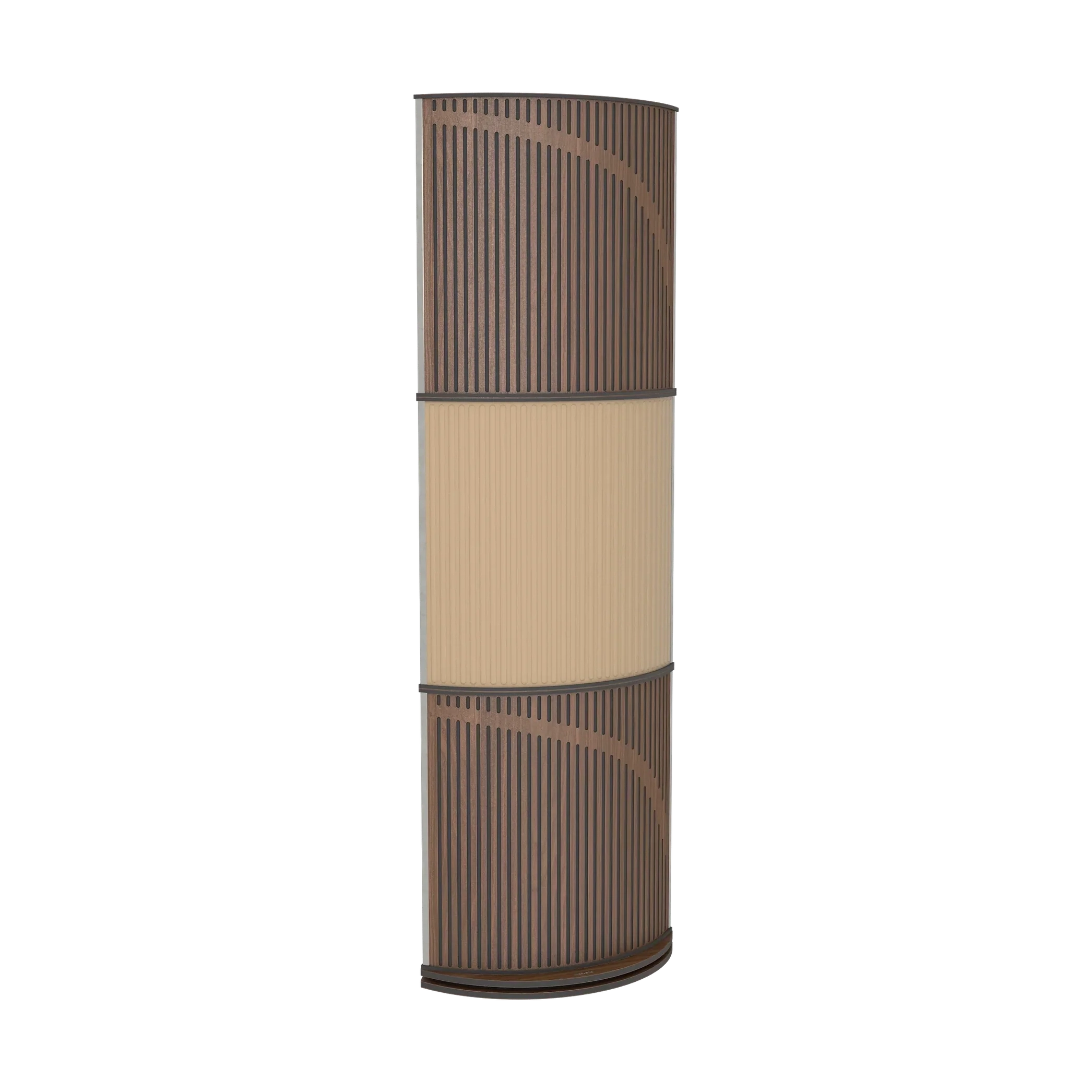 Vicoustic VicTotem Ultra VMT Free Standing Hybrid Acoustic Panel in Beige and Dark Walnut