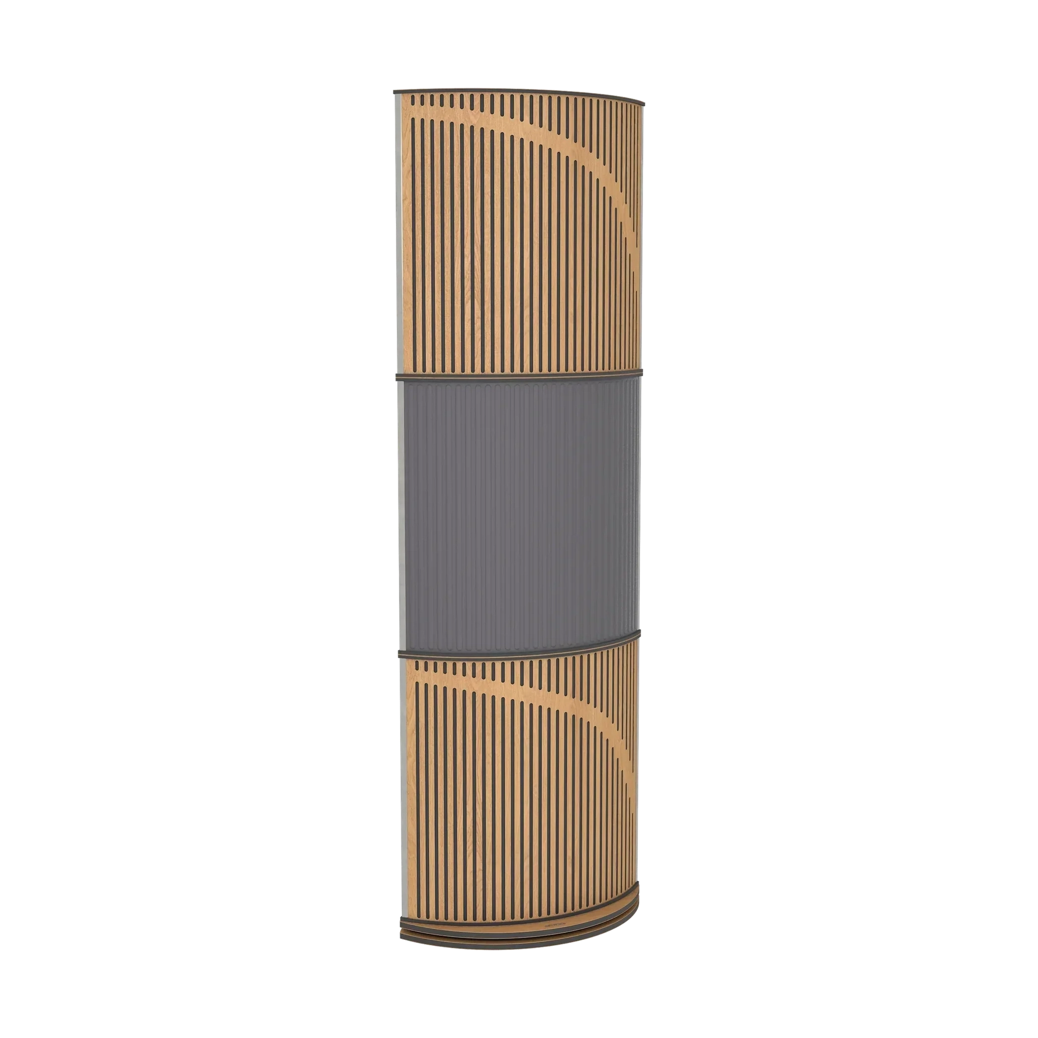 Vicoustic VicTotem Ultra VMT Free Standing Hybrid Acoustic Panel in Grey and Natural Walnut