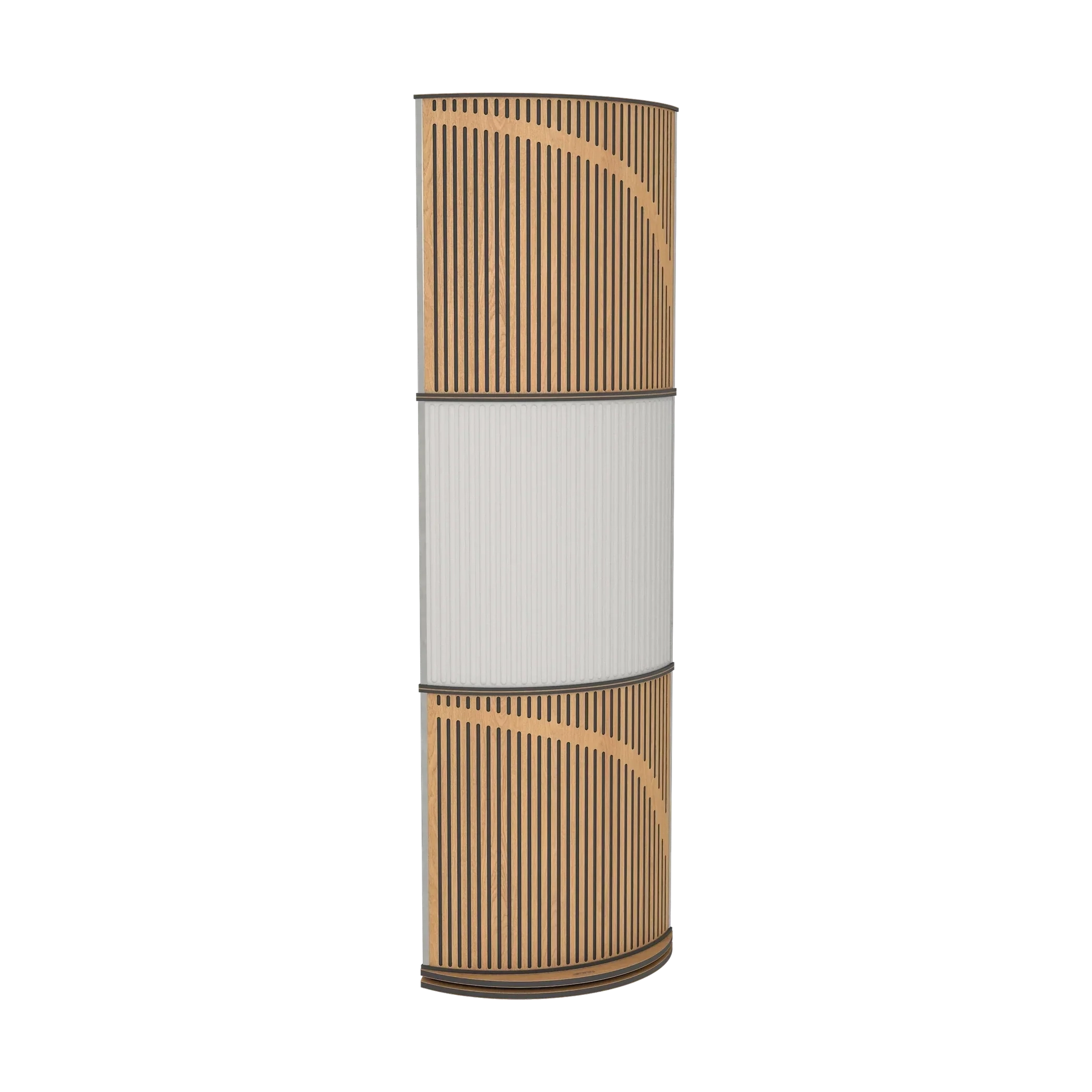 Vicoustic VicTotem Ultra VMT Free Standing Hybrid Acoustic Panel in Light Grey and Natural Walnut