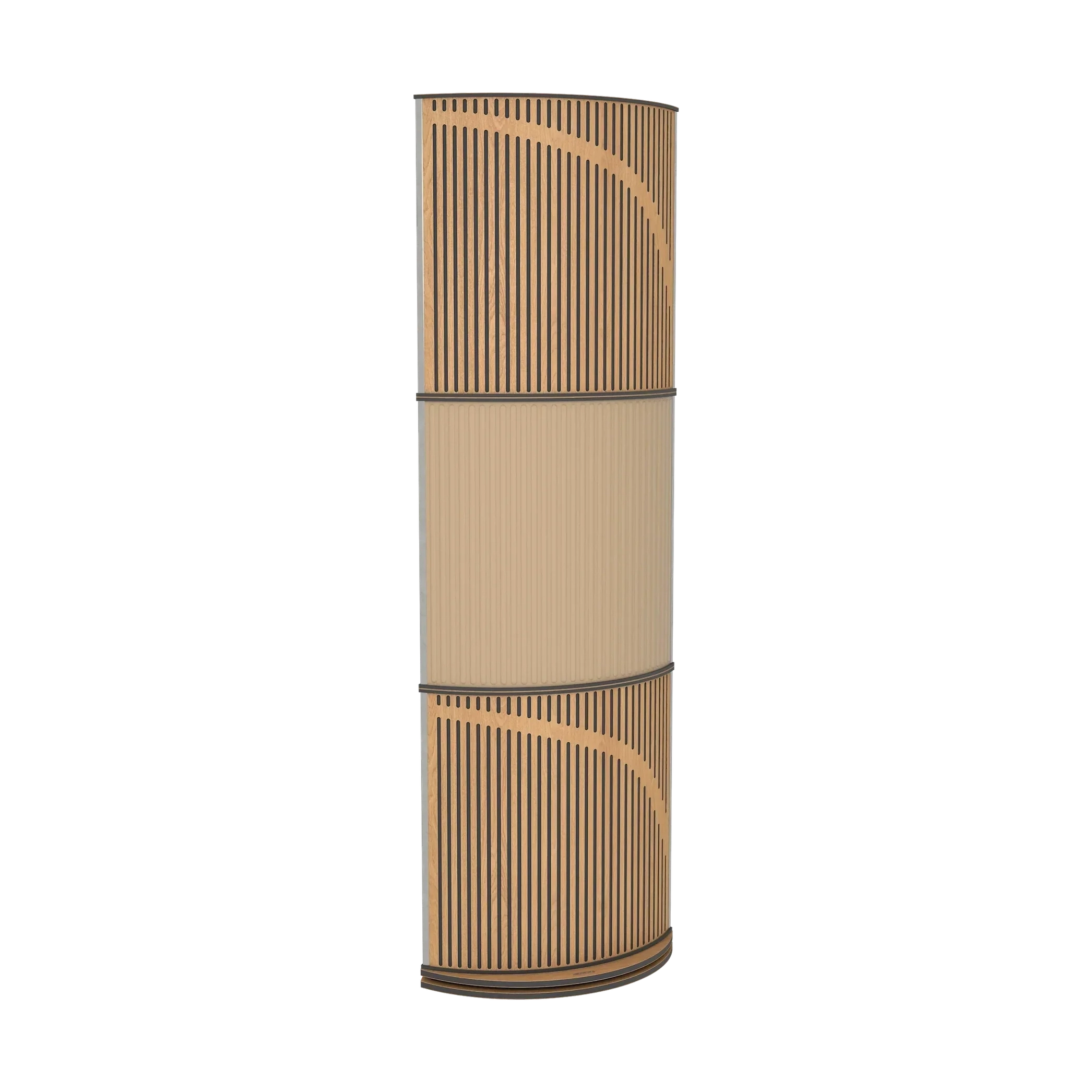 Vicoustic VicTotem Ultra VMT Free Standing Hybrid Acoustic Panel in Beige and Natural Walnut