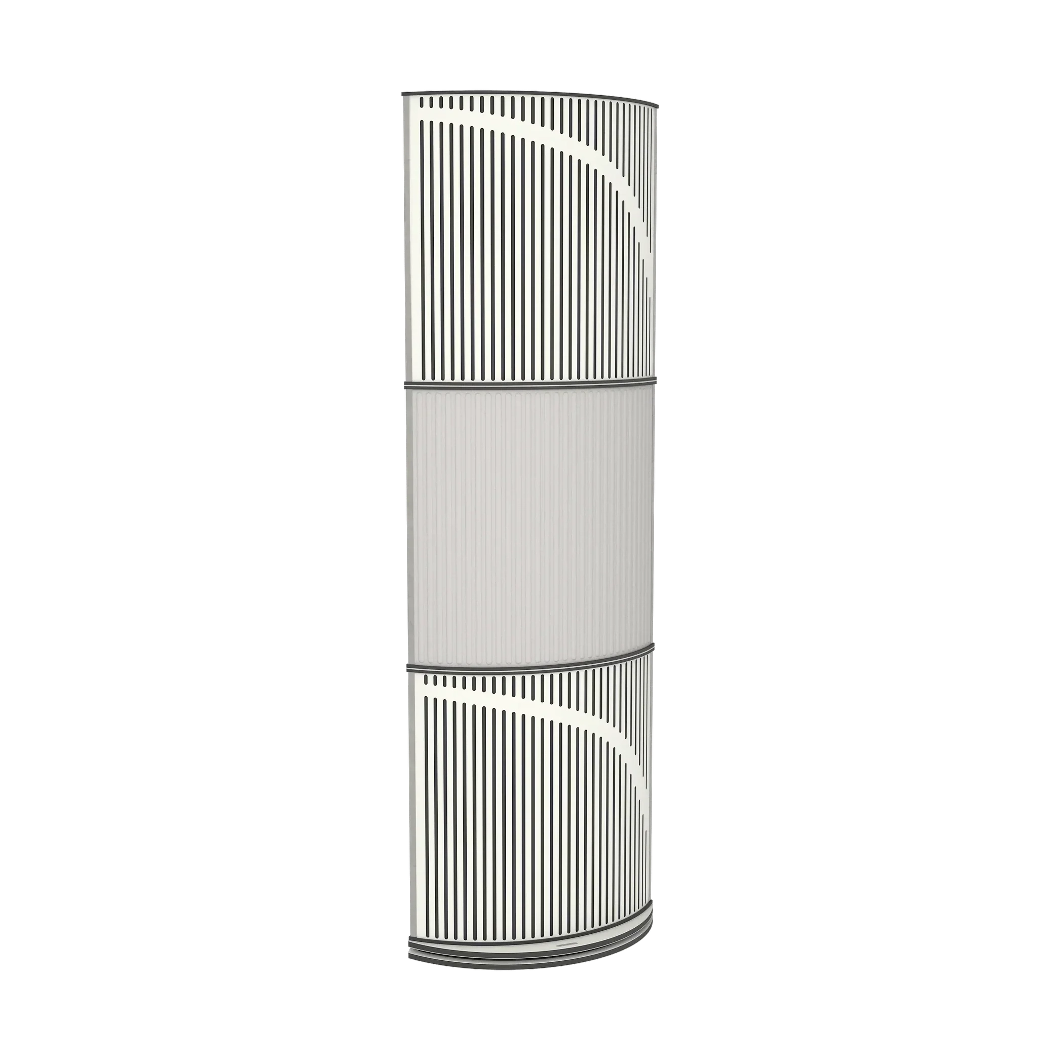 Vicoustic VicTotem Ultra VMT Free Standing Hybrid Acoustic Panel in Light Grey and White Matte