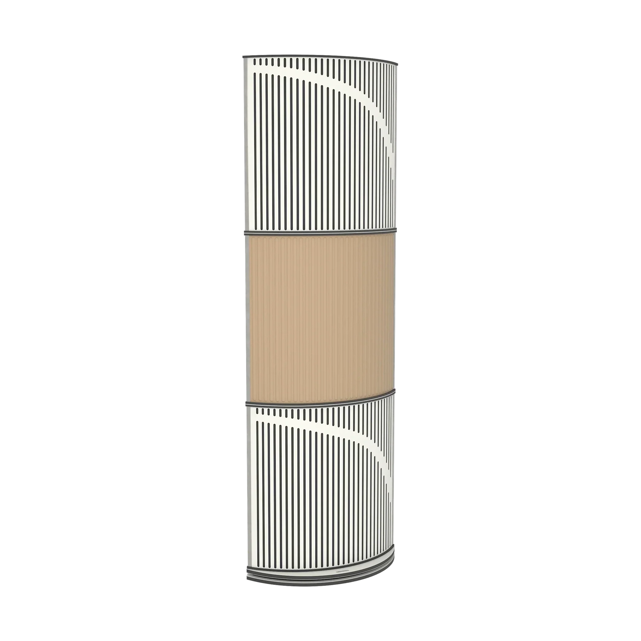Vicoustic VicTotem Ultra VMT Free Standing Hybrid Acoustic Panel in Beige and White Matte