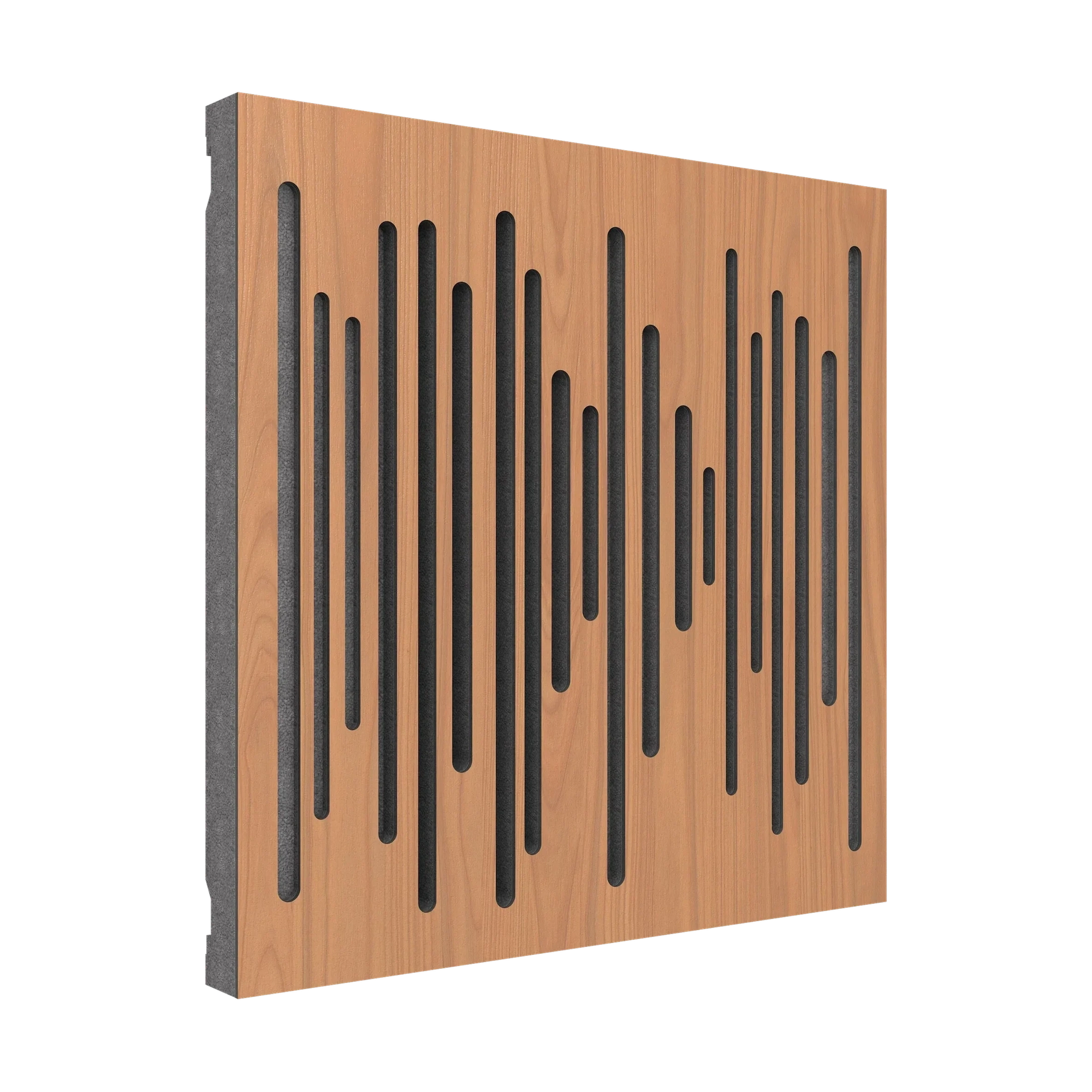 Vicoustic Wavewood Diffuser Ultra MKII Sound Diffusion Acoustic Panels in Locarno Cherry and Grey