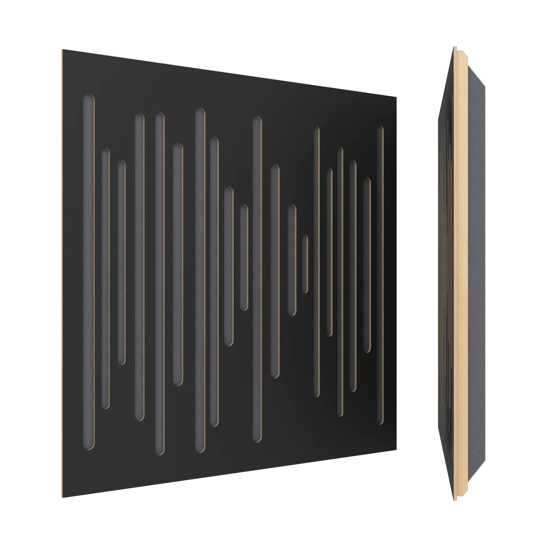 Vicoustic Wavewood Ultra Lite Sound Absorbing Acoustic Panel in Black Matte